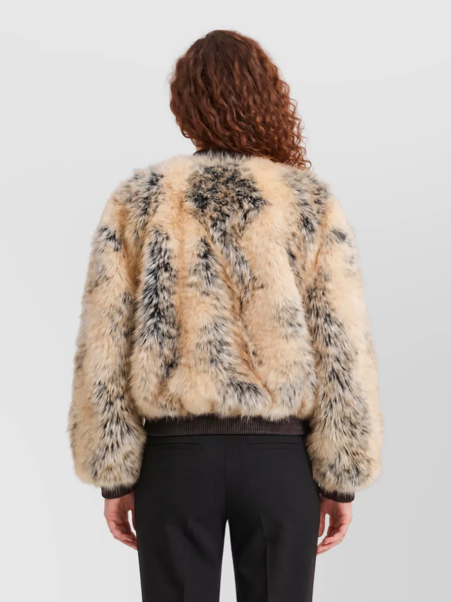 The Frankie Shop Faux Fur Bomber Jacket
