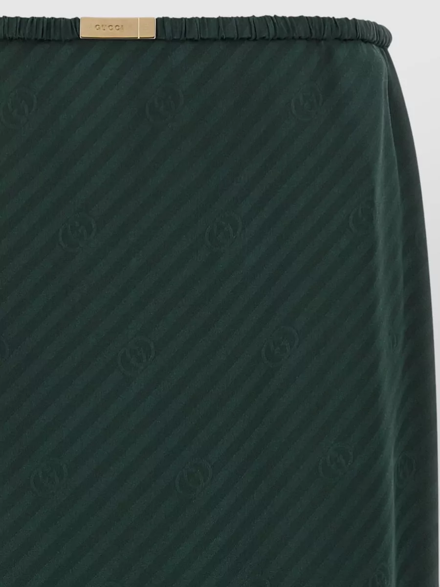Gucci Silk Midi Skirt Textured Fabric Design