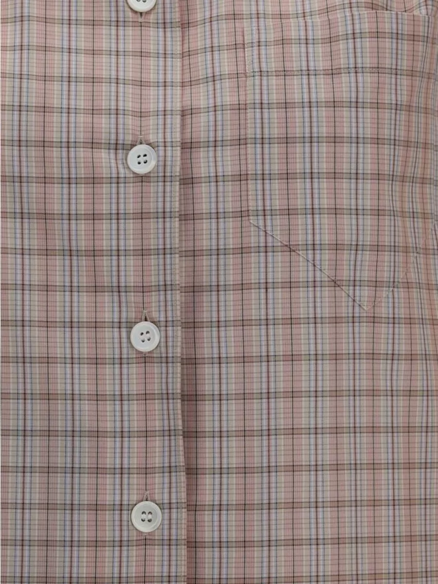Prada Cotton checked short-sleeve bowling shirt