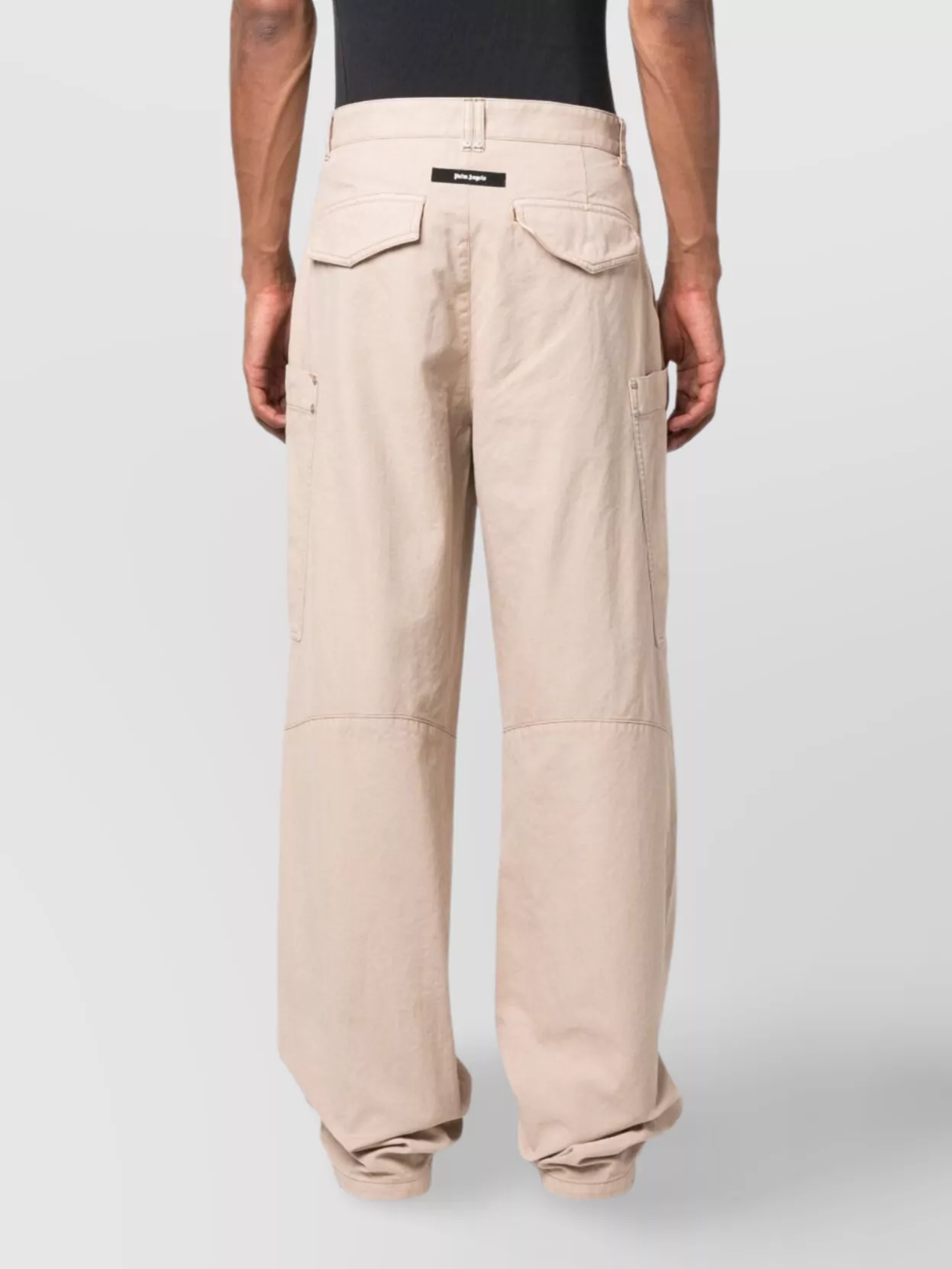 Palm Angels Pa Monogram-embroidery Wide-leg Trousers