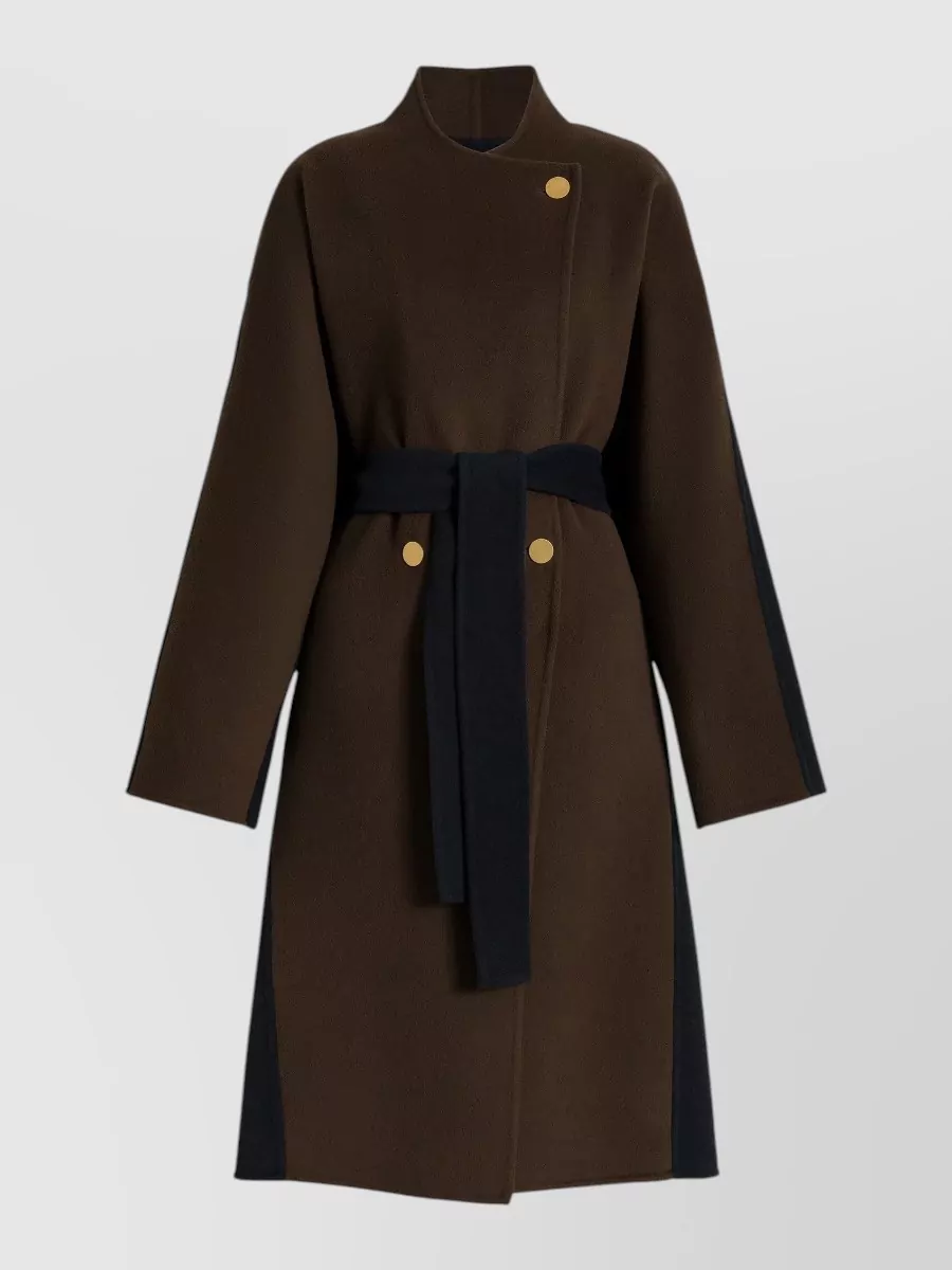 Alberta Ferretti cashmere wool long fitted jacket