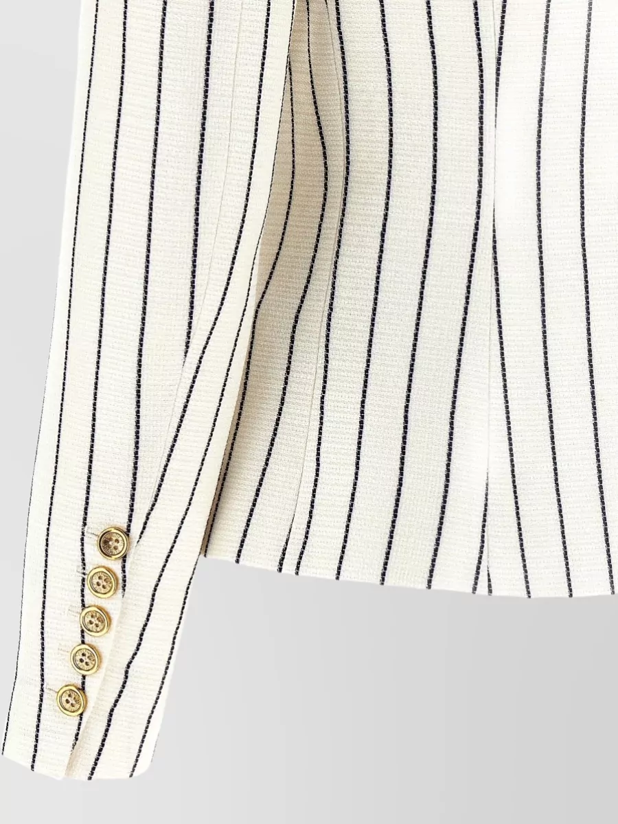 Balmain Couture Fili Double-Breasted Asymmetric Blazer