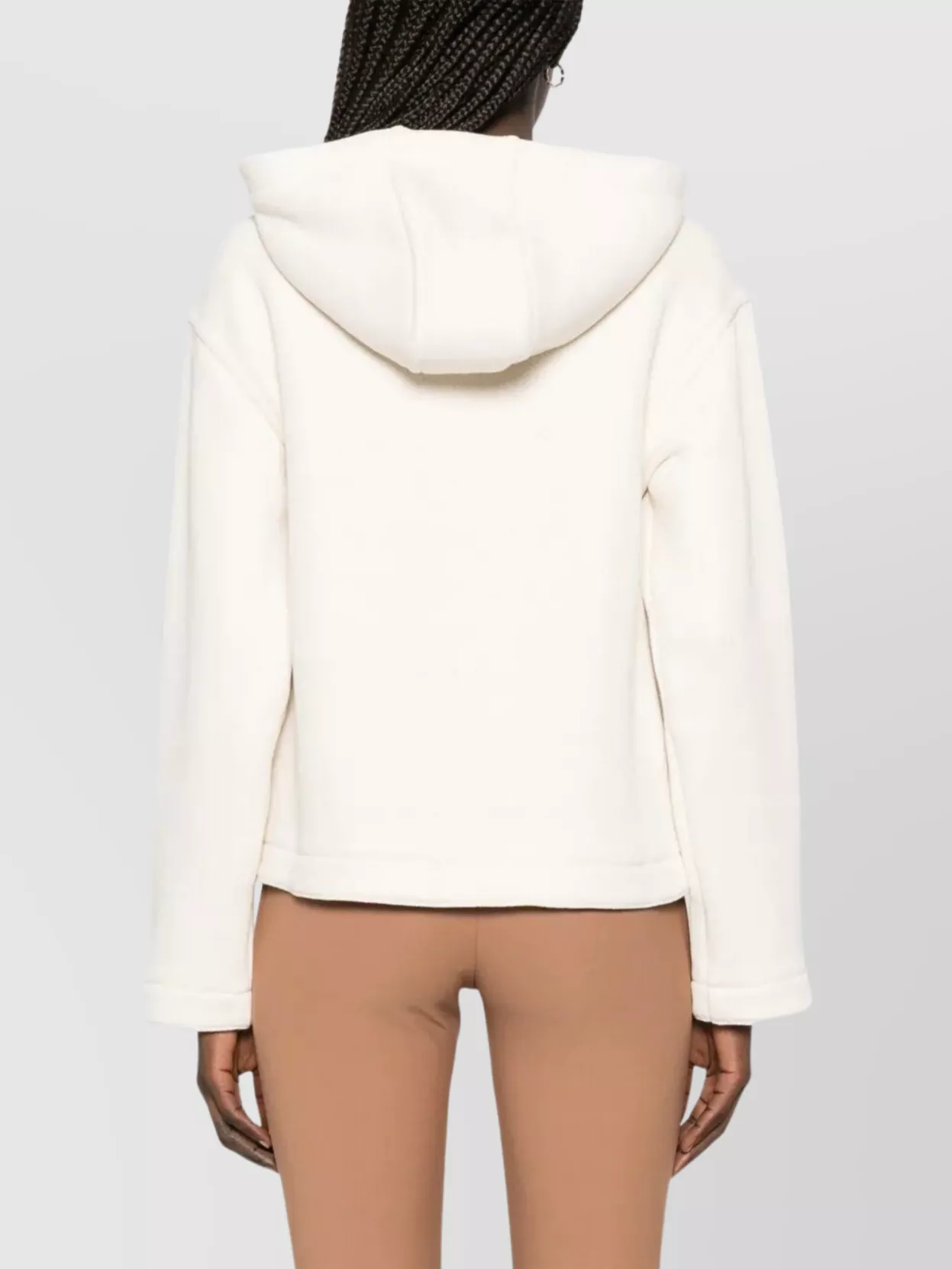 Shop Max Mara Hooded Design Long Sleeves Machine Wash In White