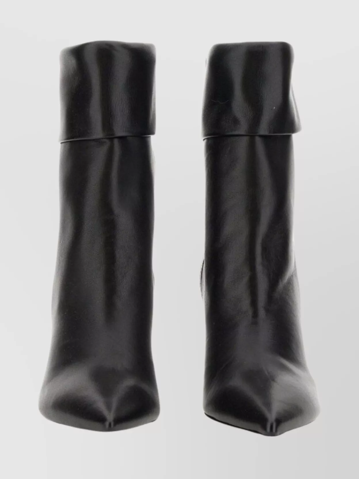 Saint Laurent Ankle Boots With Cone Heel And Cuff In Black