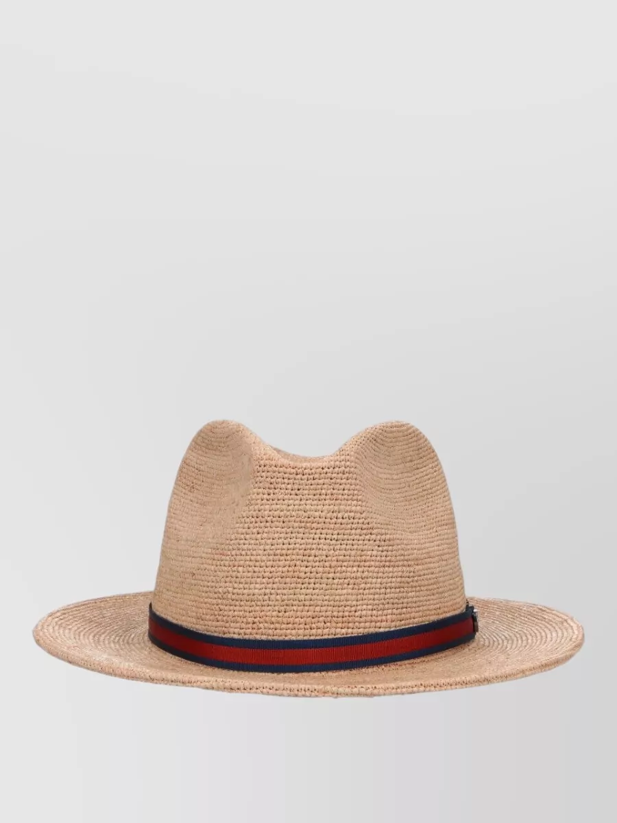 Borsalino Raffia Fedora Hat