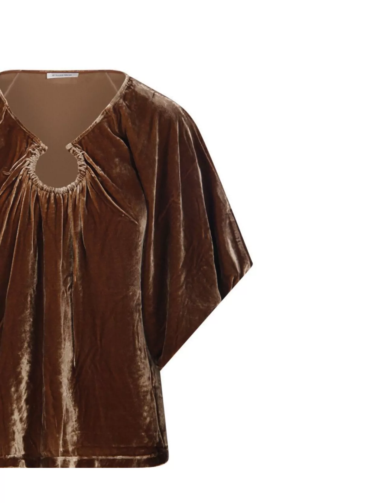 By Malene Birger Velvet Keyhole Neck Relaxed Fit Top