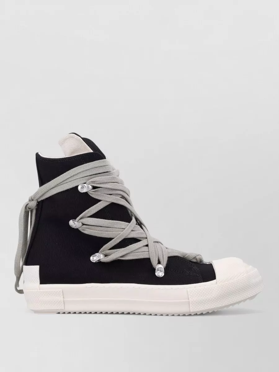 Rick Owens Drkshdw Canvas High-Top Sneakers