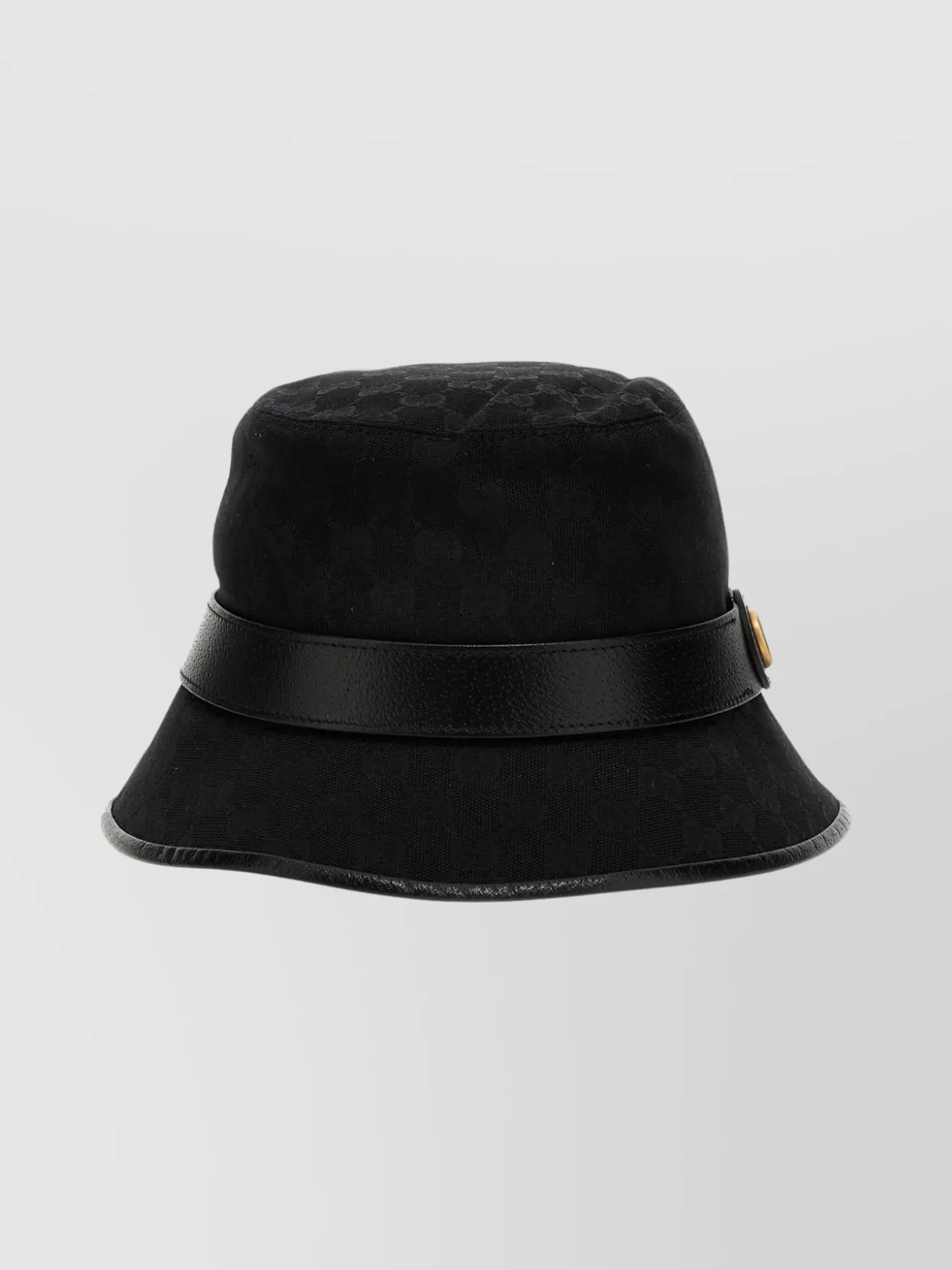 Gucci Leather Band Wide Brim Cloche Hat