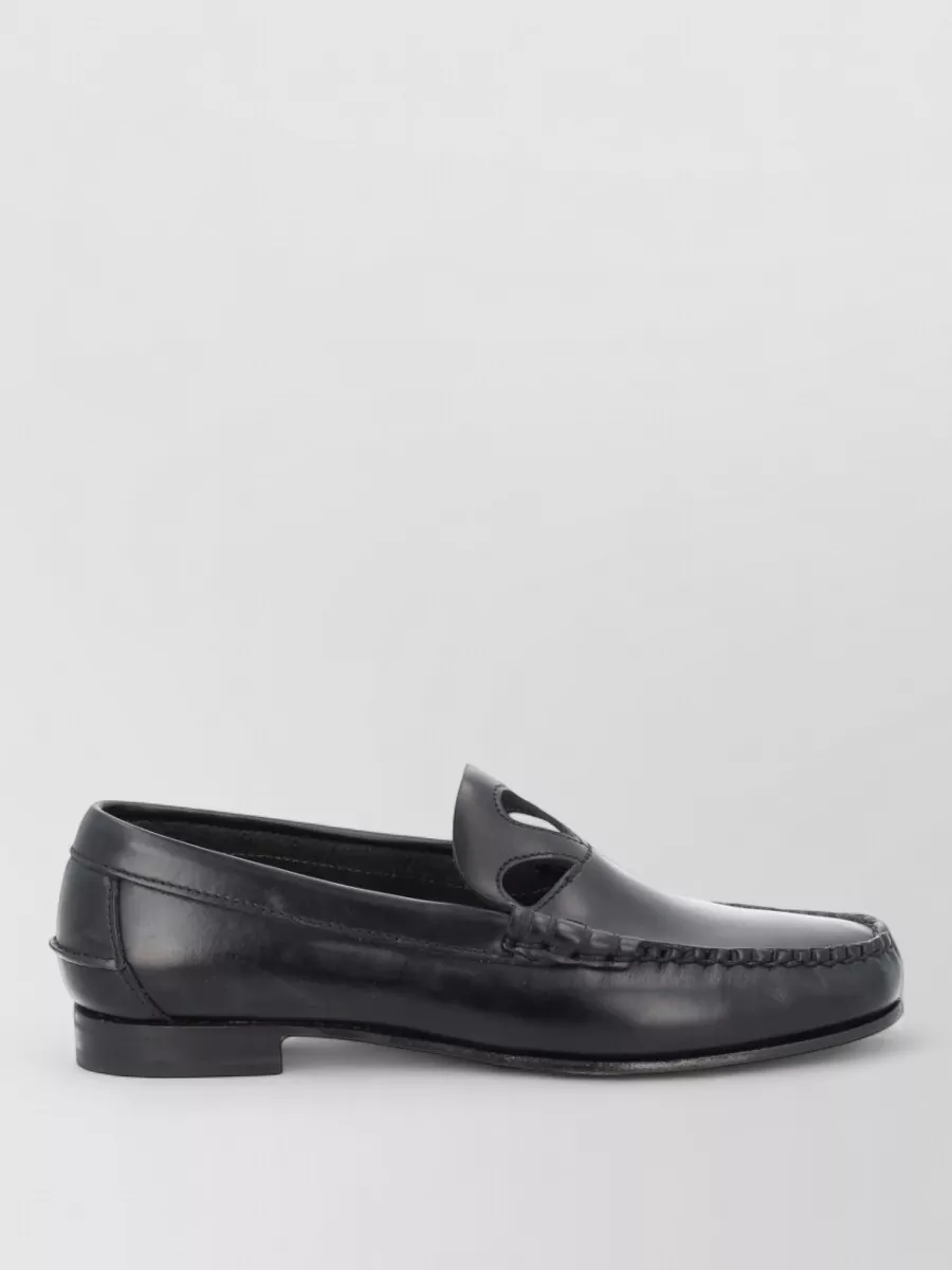 Hereu leather cutout loafers