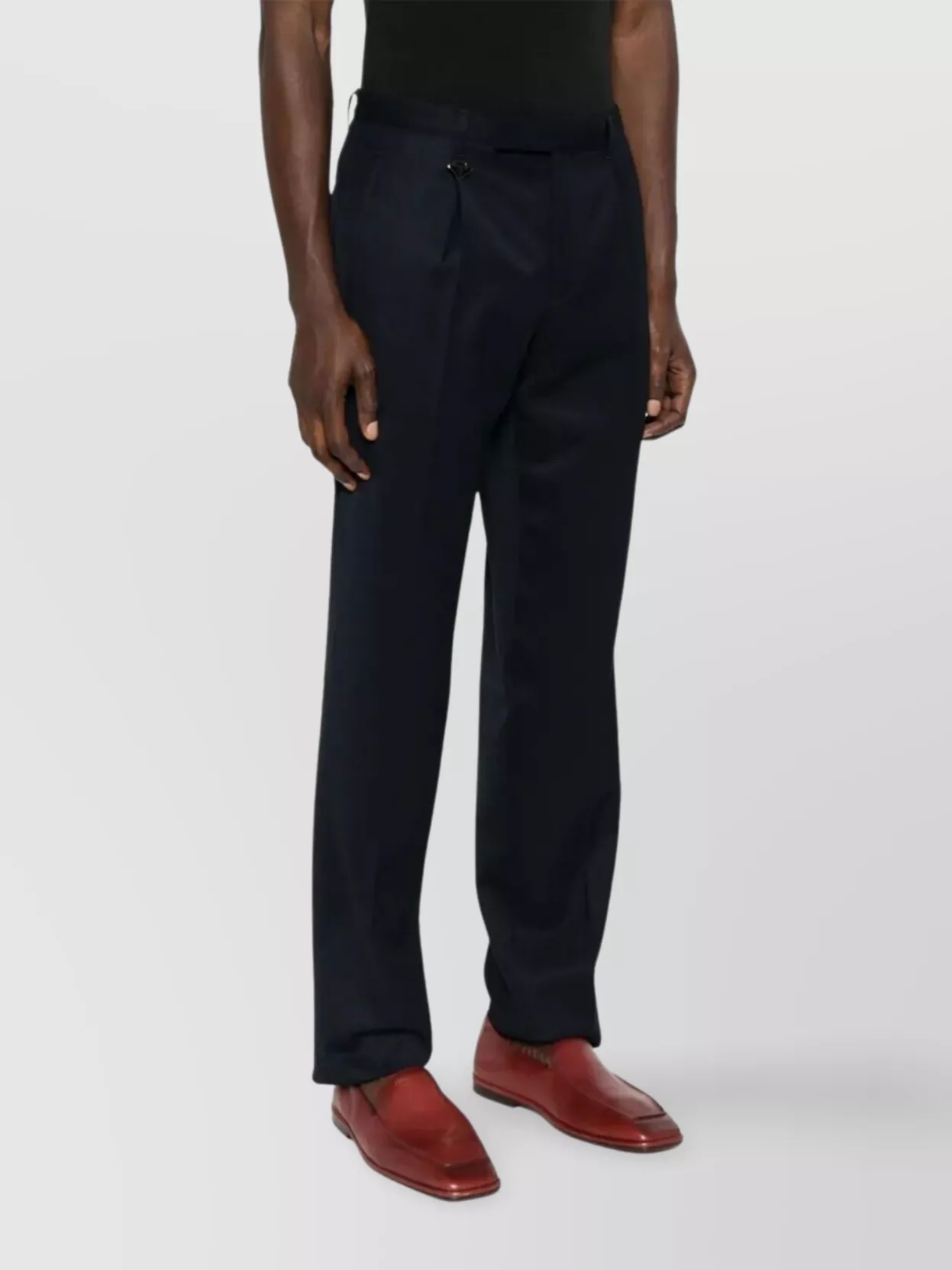 Prada Tapered Leg Wool Trousers