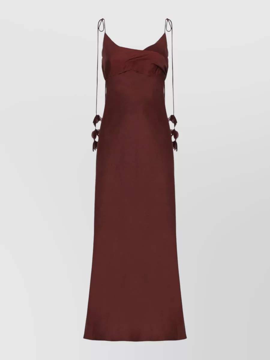 Self-Portrait satin floral-embellished mermaid midi dress