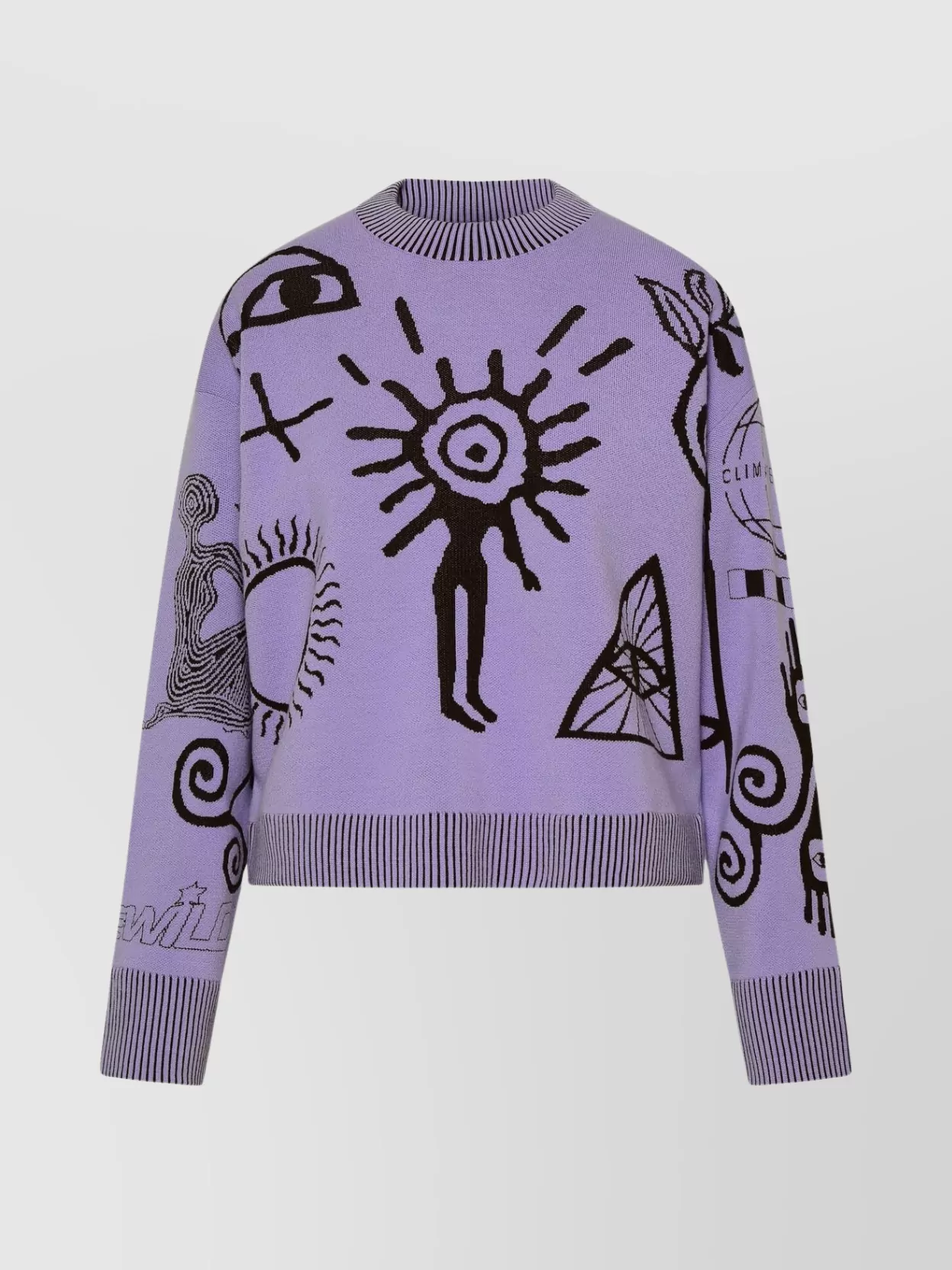 Shop Stella Mccartney Wool Blend Crew Neck Sweater