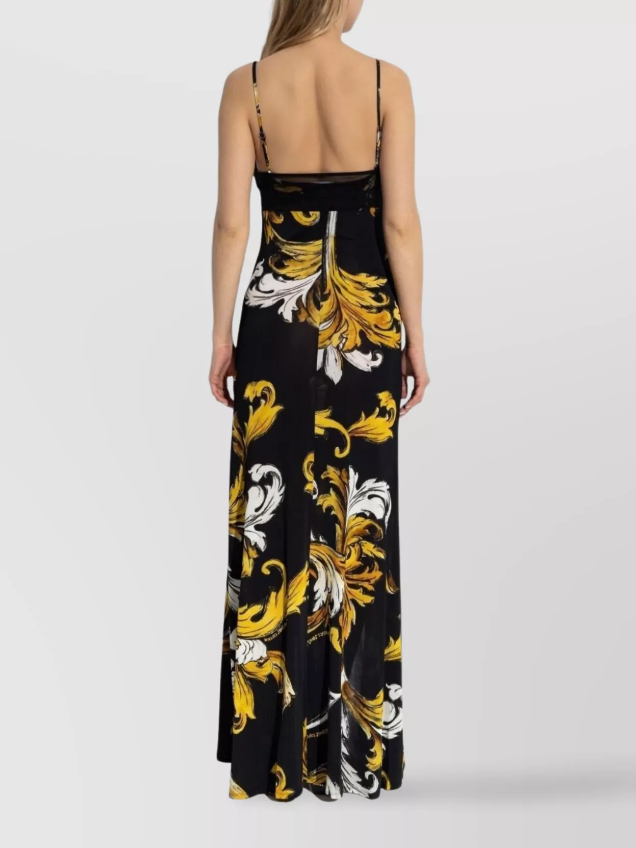 Versace Jeans Couture Maxi Dress With Signature Barocco Print