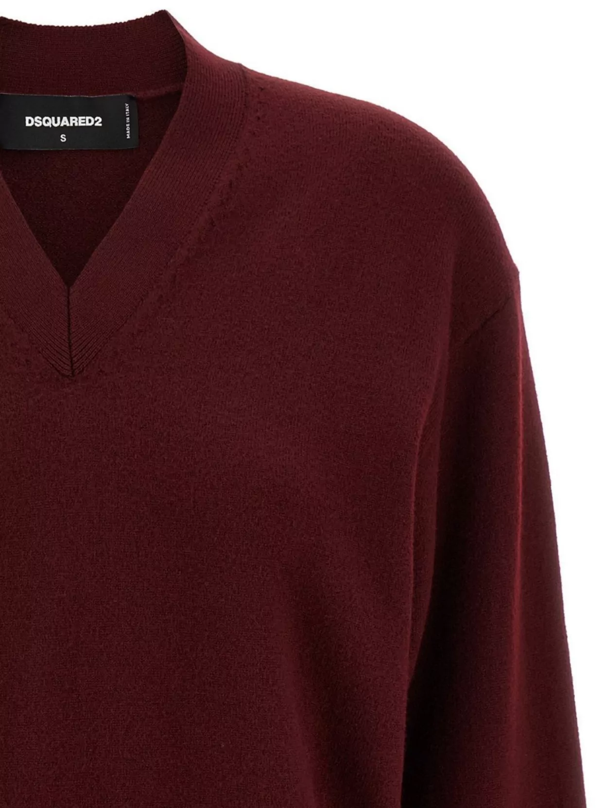 Dsquared2 Cropped Sweater Sweaters And Cardigans Bordeaux In Transparent