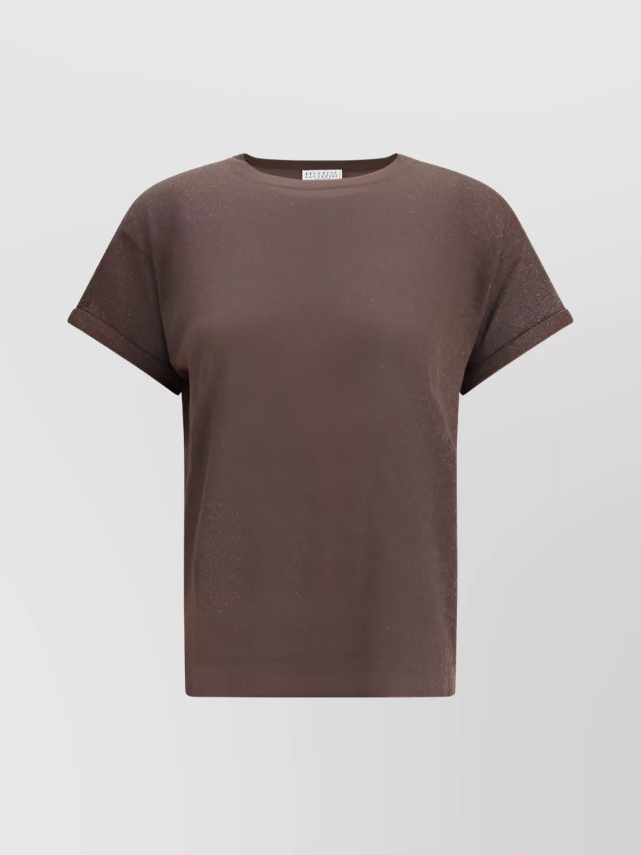 Brunello Cucinelli Lightweight Cashmere And Silk Sweater With Lurex Inserts In Brown