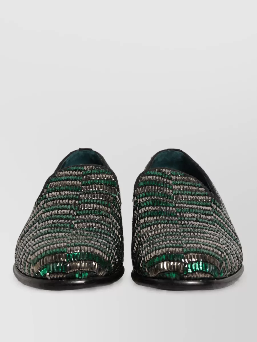 Dolce&Gabbana leather embellished slippers