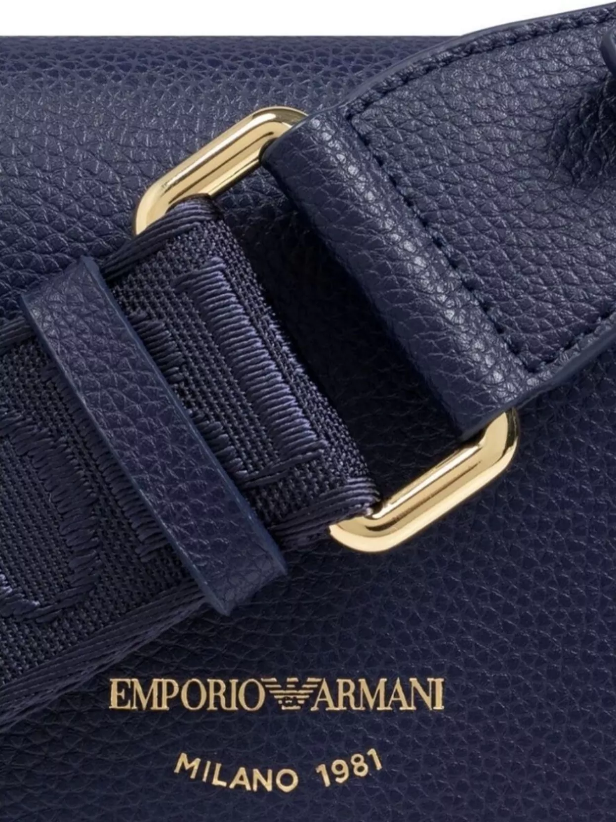 Emporio Armani Chain Strap Faux Leather Satchel