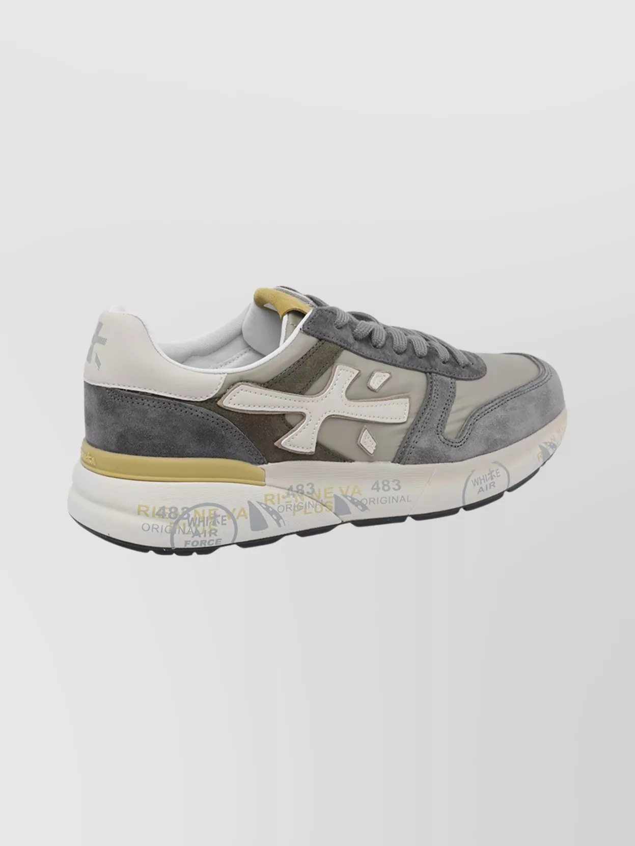 Premiata Casual Low Top Sneakers With Suede Accents