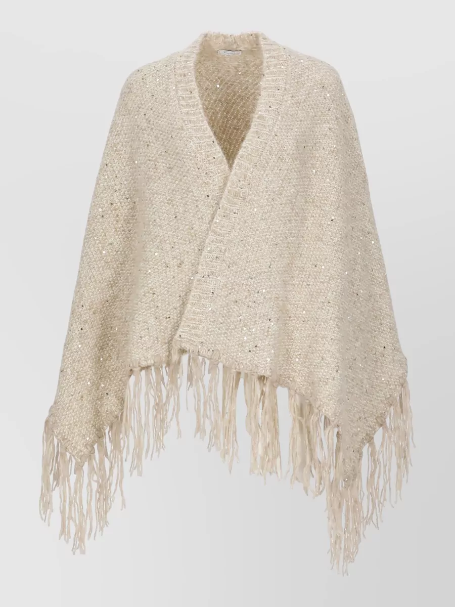 Peserico fringed cape