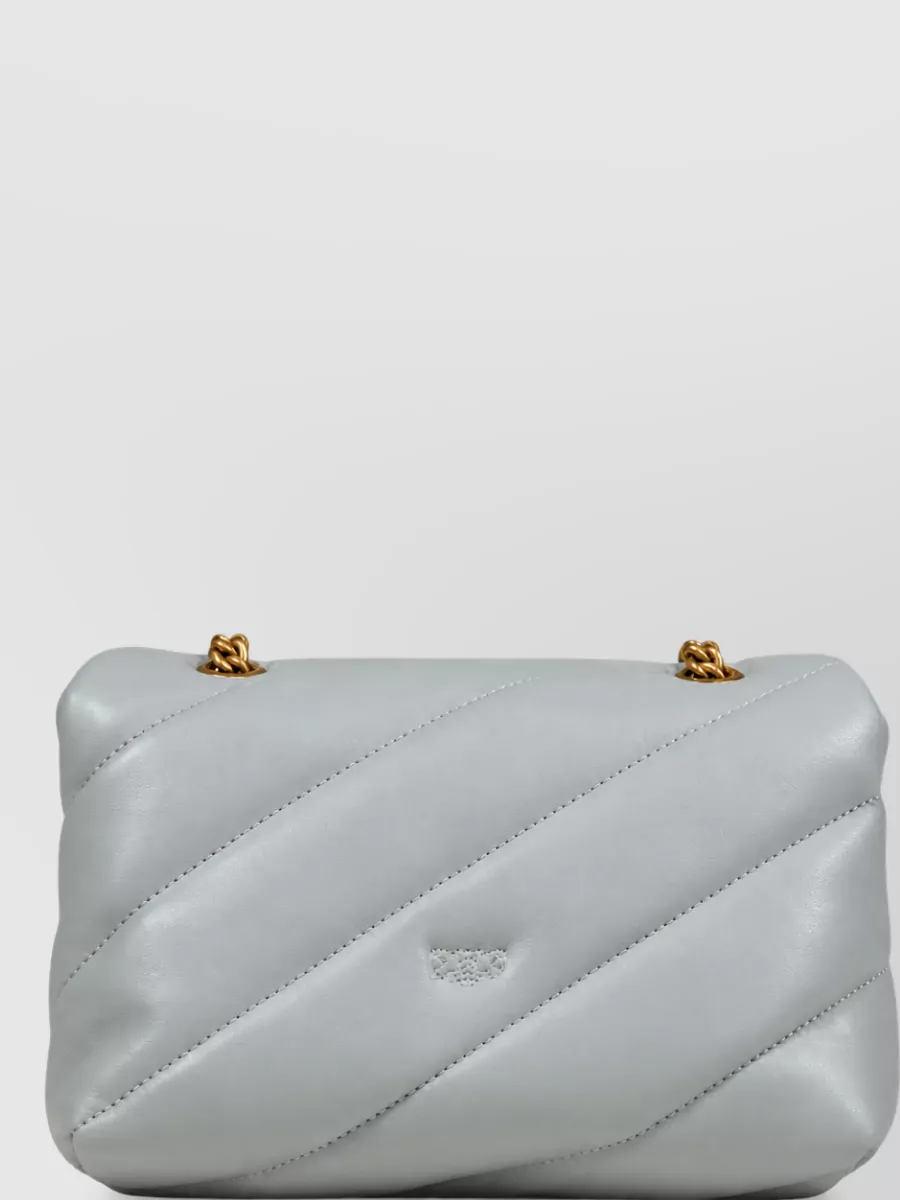 Pinko Love Bag Puff Leather Clutch Bag