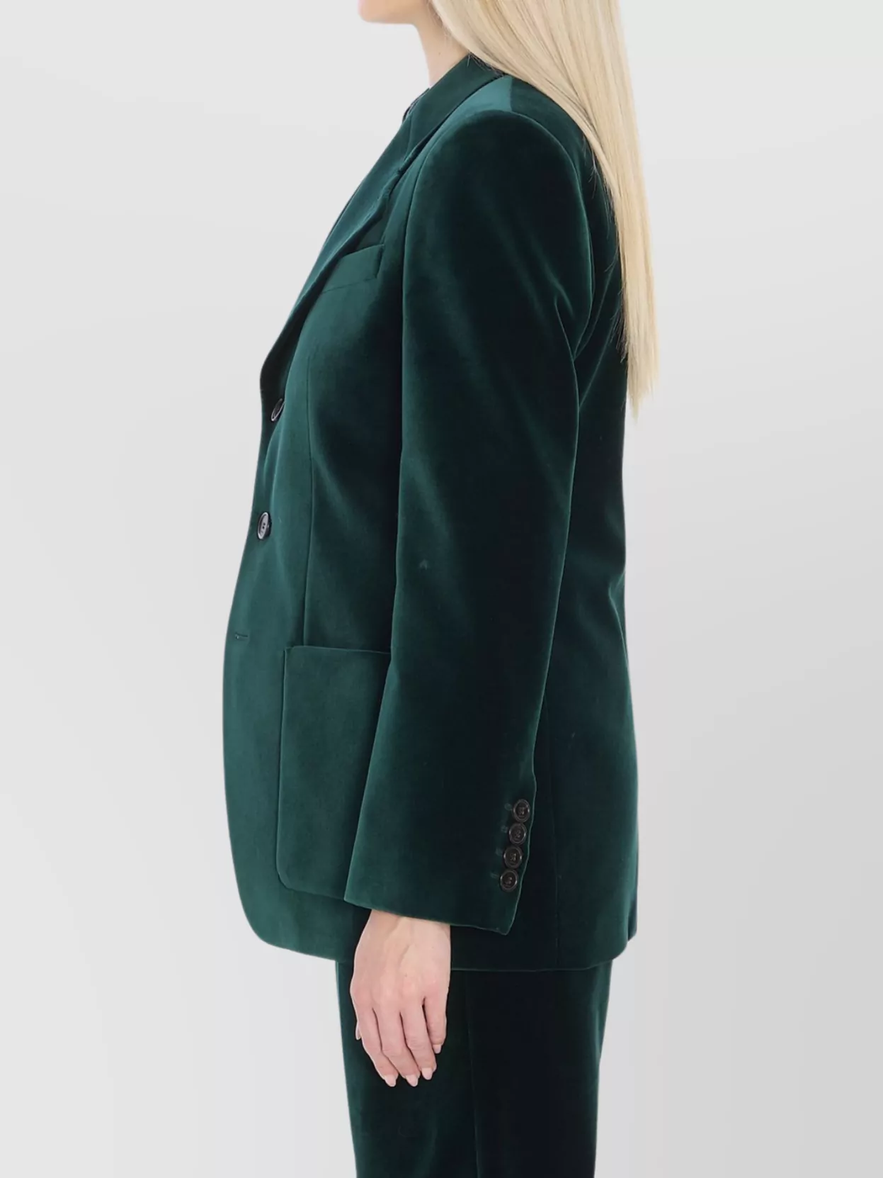 Gucci Velvet Blazer With Regular Fit And Pockets