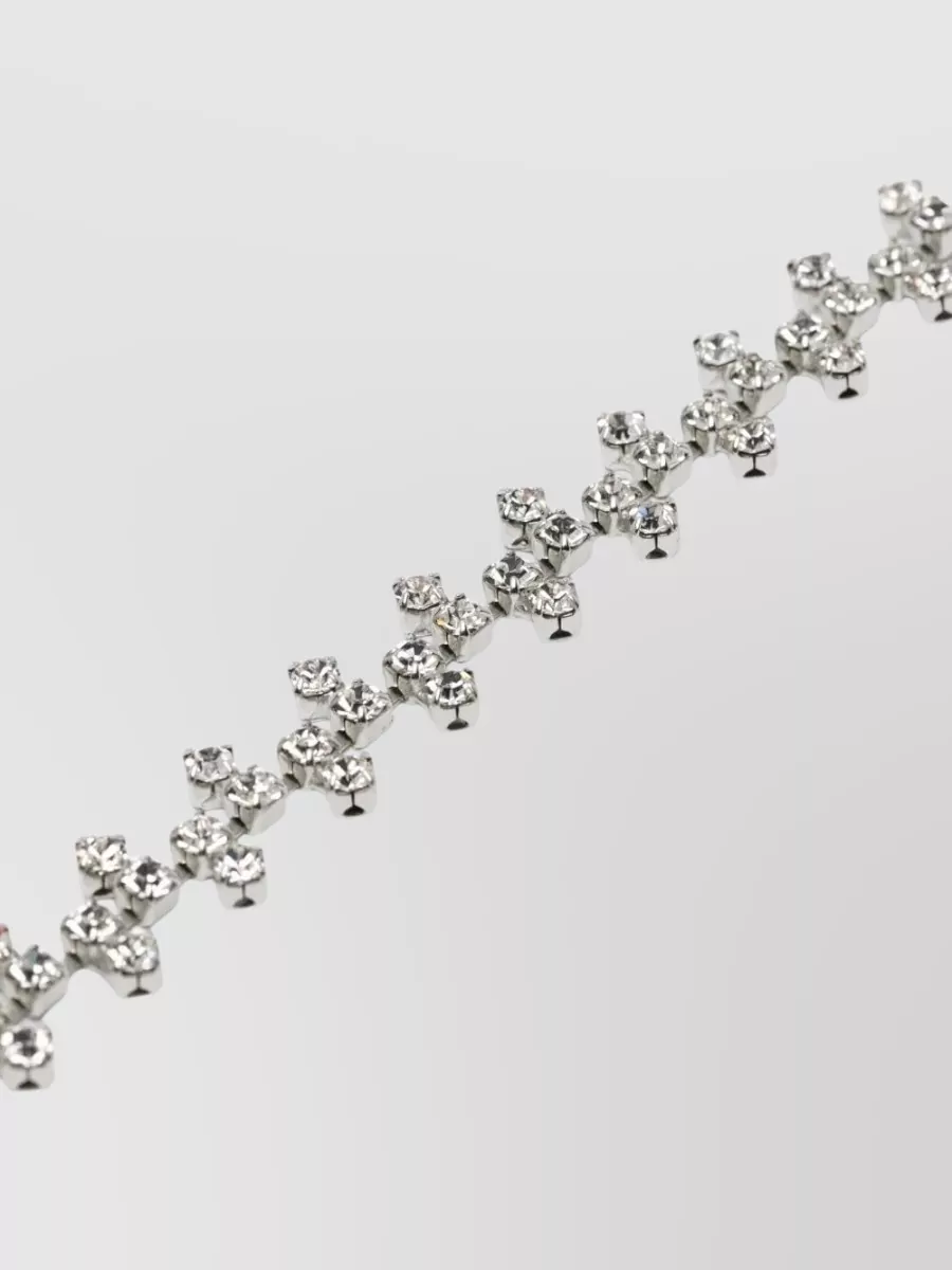 N 21 Rhinestone Detail Adjustable Length Chain Necklace