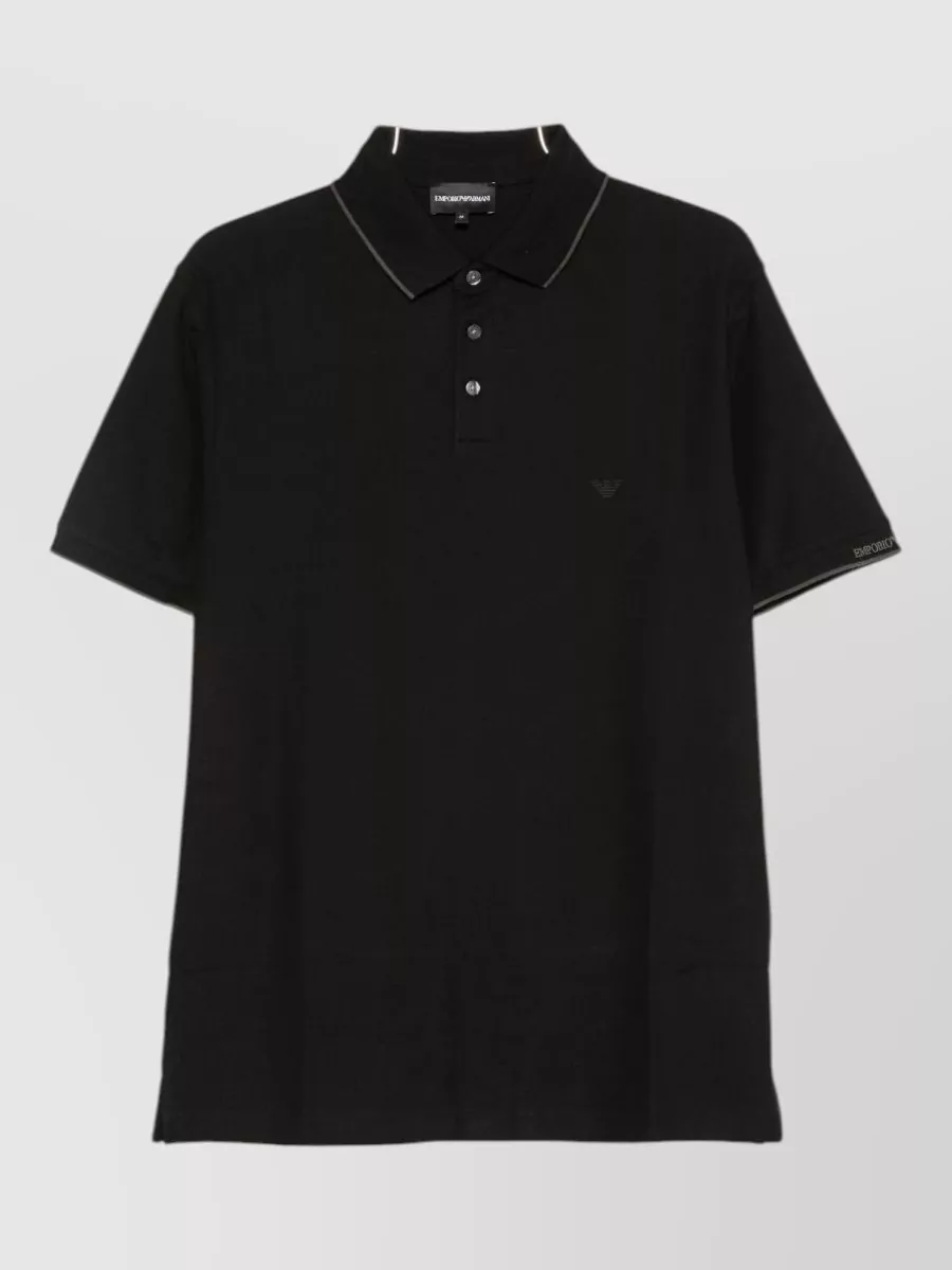 Emporio Armani cotton short-sleeve polo shirt