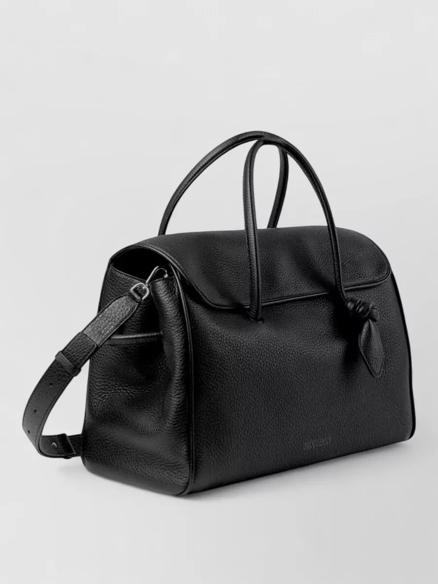 Jacquemus Tote Bag Textured Finish Top Handle Shoulder Strap