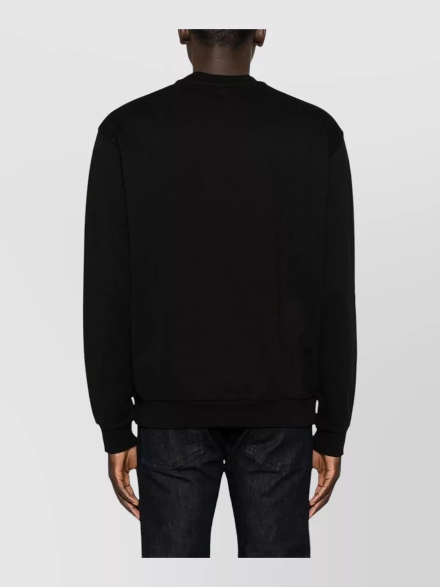 Emporio Armani Cotton Graphic-Print Crew-Neck Long-Sleeve Sweatshirt
