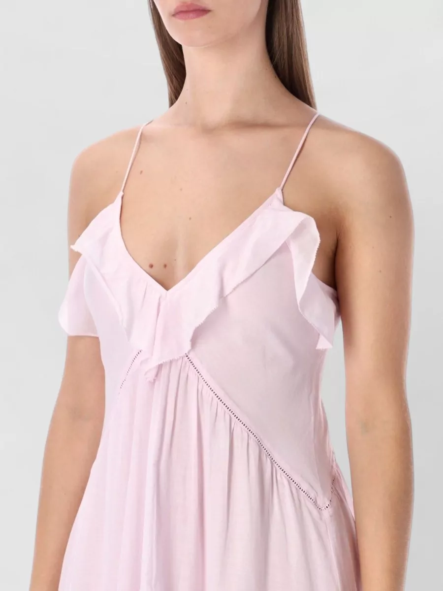 Isabel Marant Etoile Vasma V Neck Tiered Long Dress