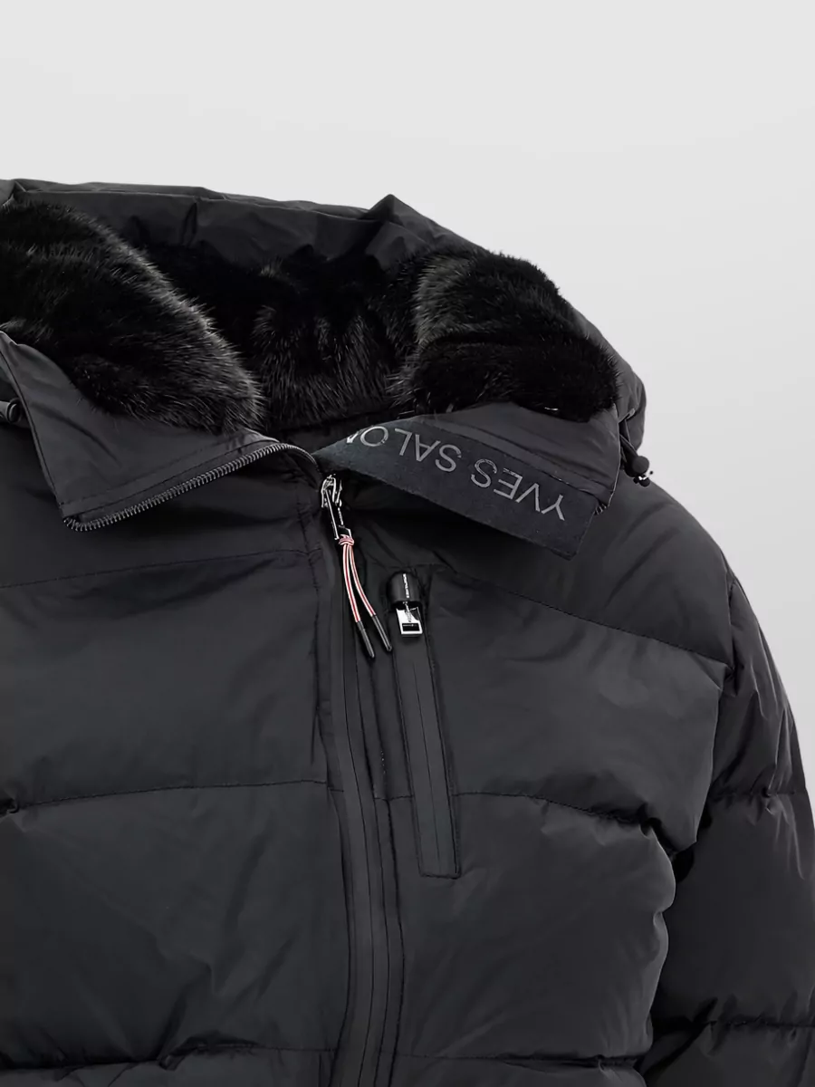 Yves Salomon Mink Lined Quilted Ski Suit