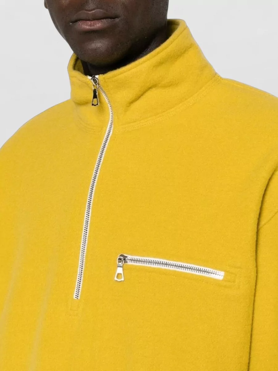 Rier Wool High-Neck Half-Zip Lightweight Jacket