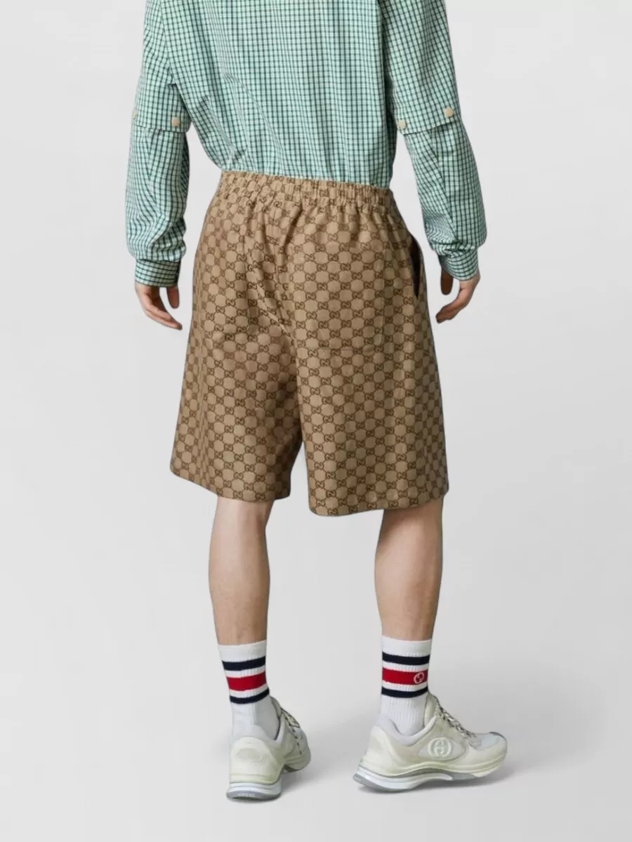 Gucci Knee Length Nylon Blend Silk Shorts