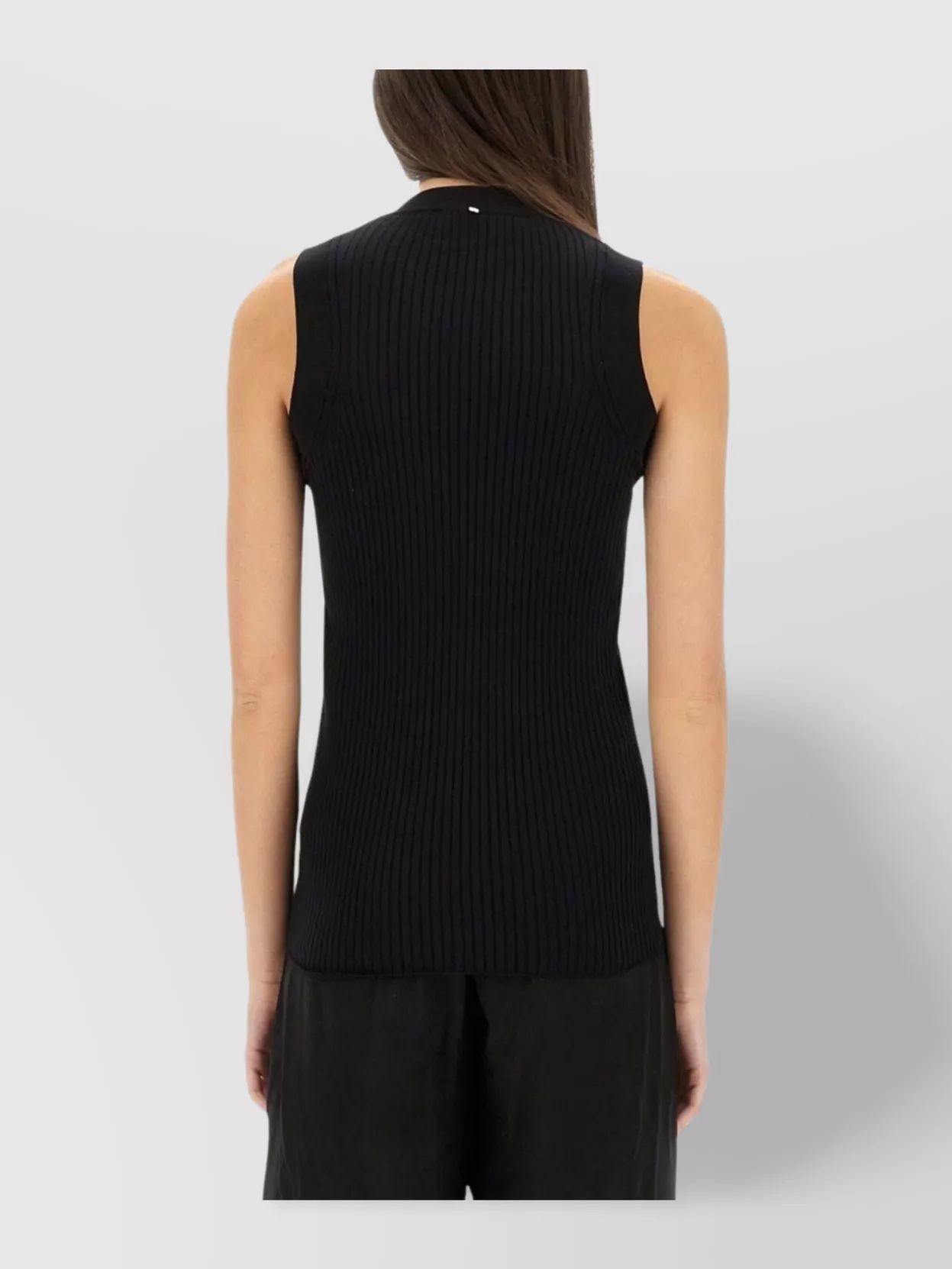 Sportmax Fitted Sleeveless Ribbed Top Design