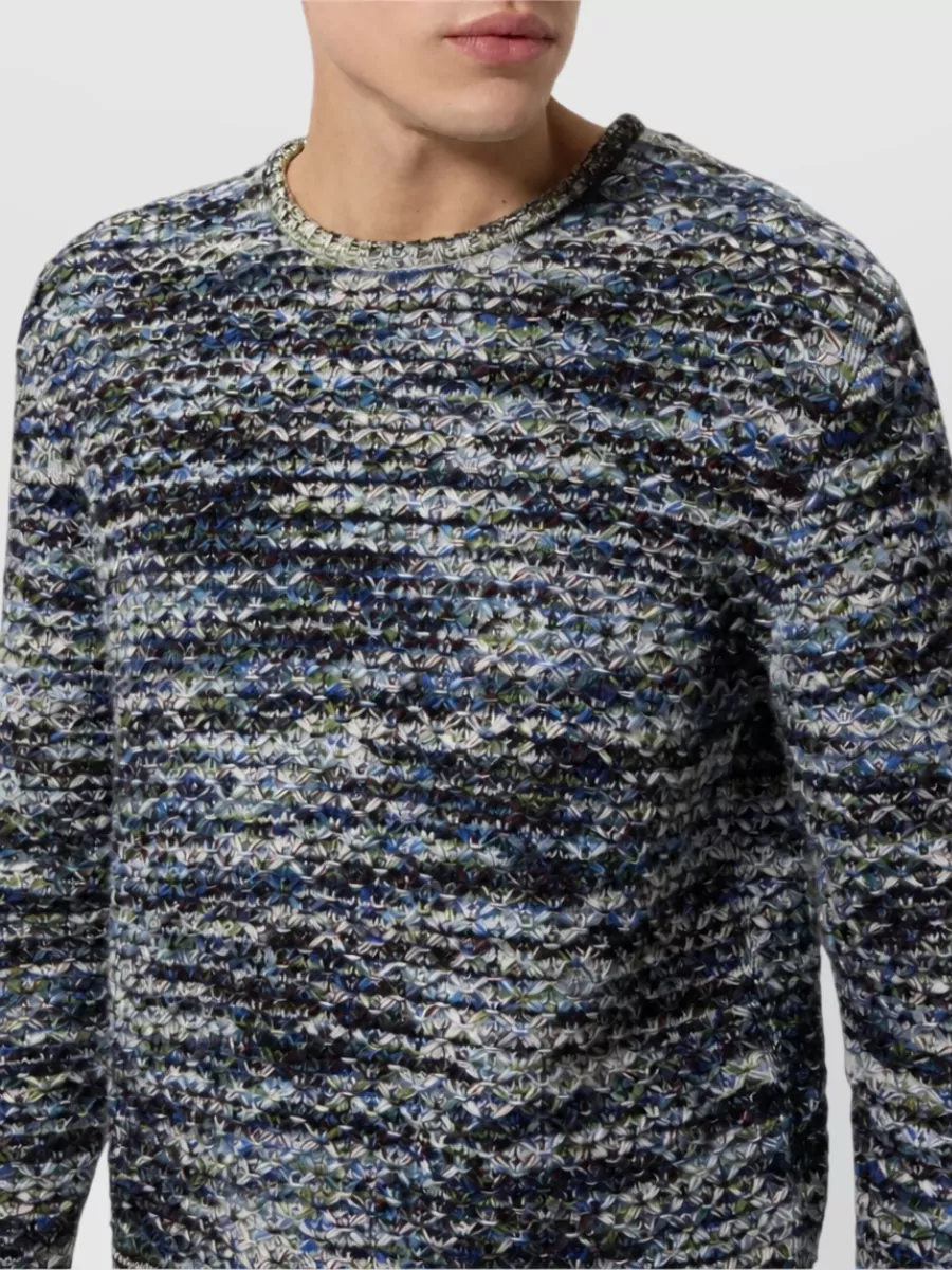 Missoni Wool Zigzag Knit Crewneck Sweater