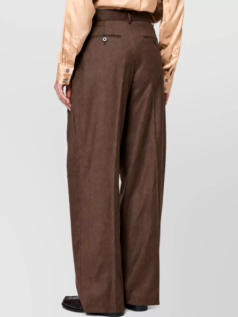 Paul Smith Cashmere Wide-Leg Trousers