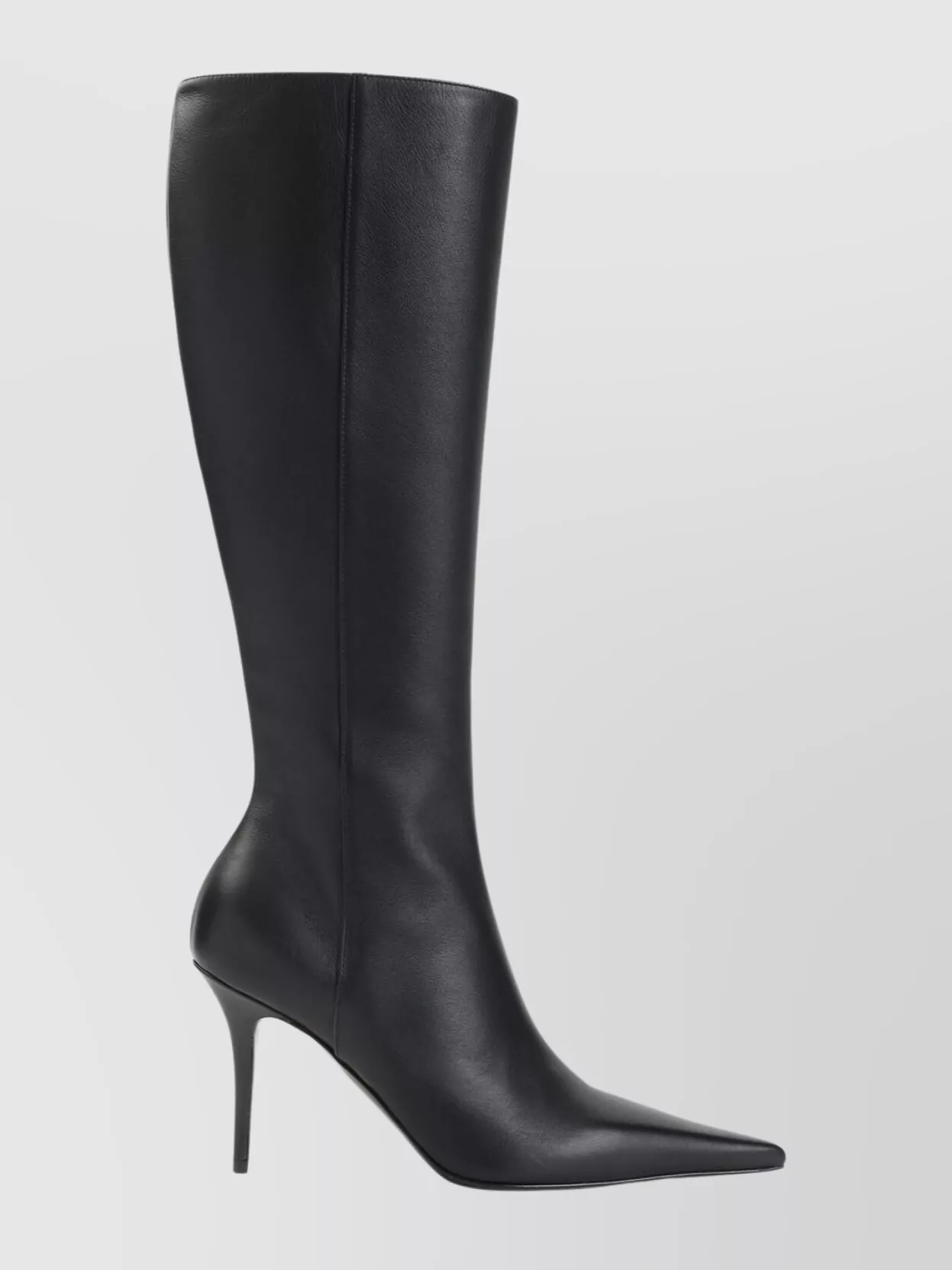 Amina Muaddi Knee Length Stiletto Heel Pointed Toe Boots