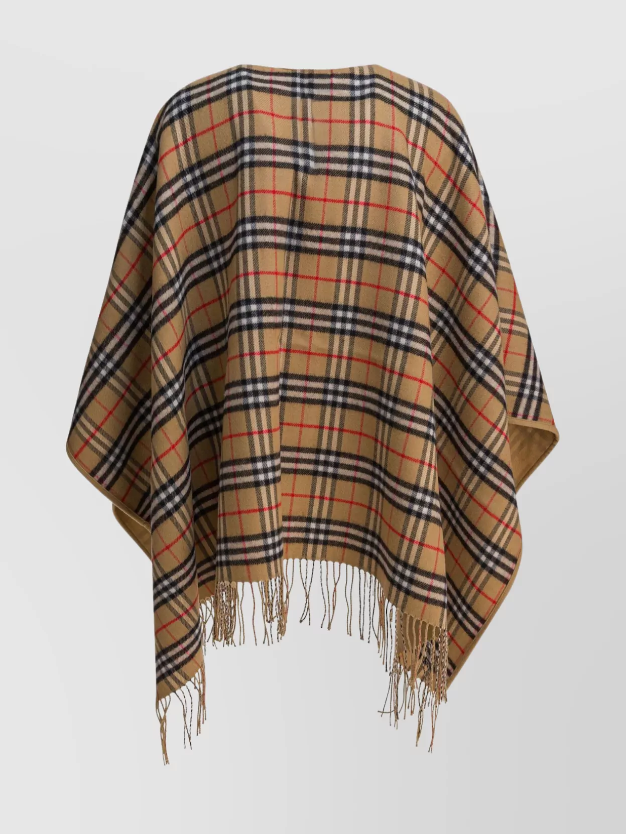 Burberry Fringe Plaid Check Jacket