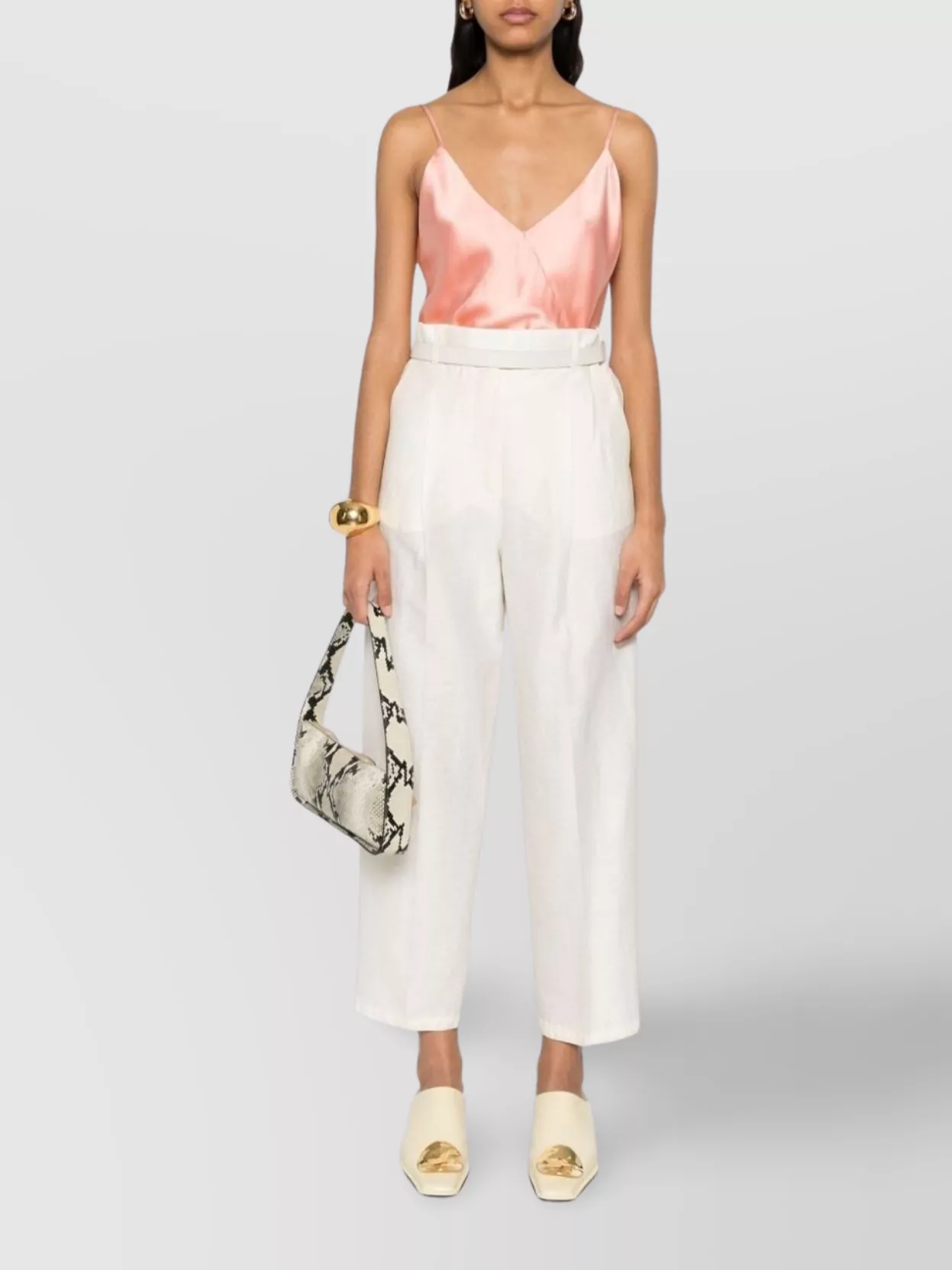 Max Mara High-Waisted Wide Leg Trousers With Back Pockets