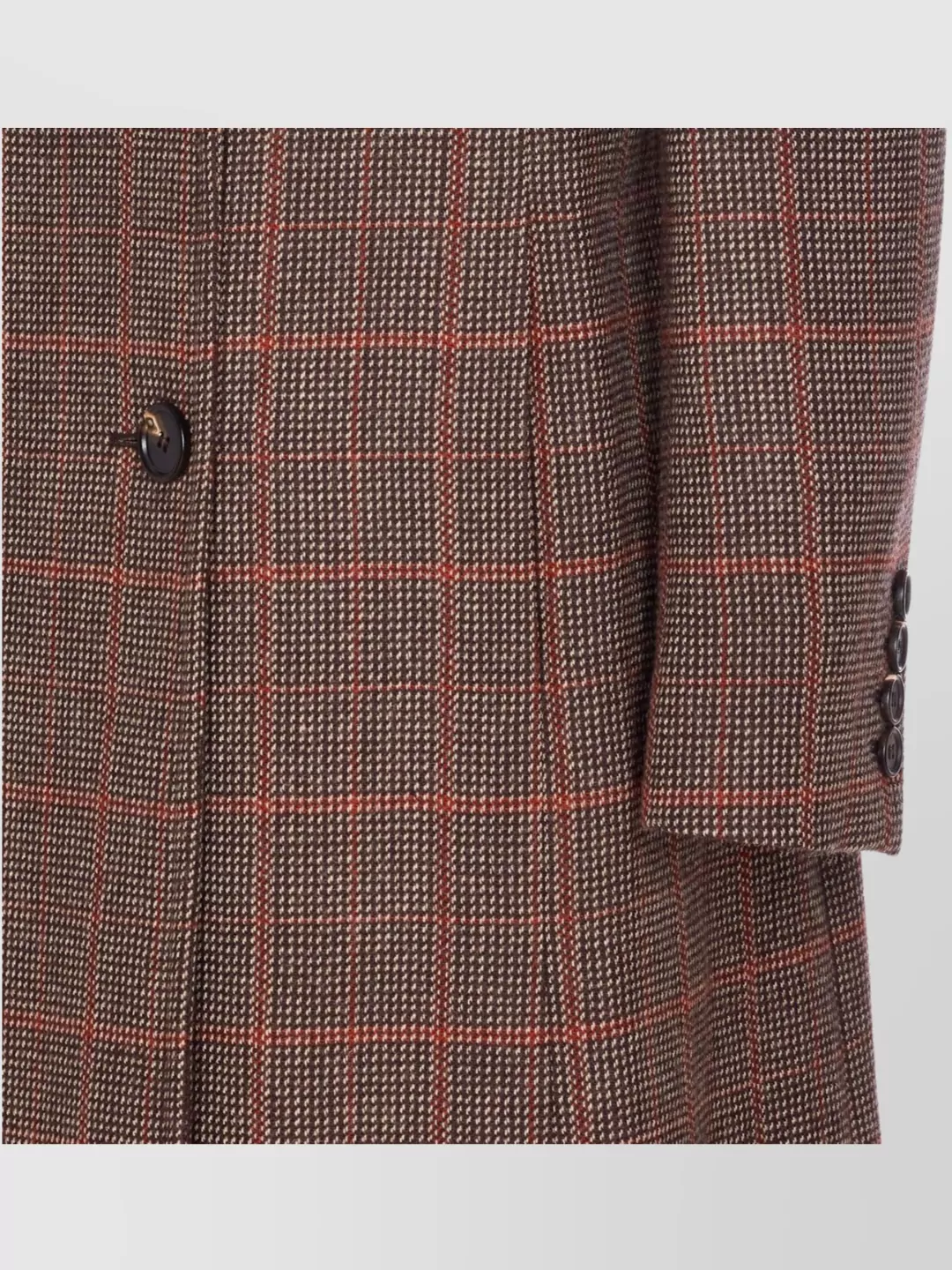 Chloé Checkered Long Length Coat With Prince Of Wales Motif