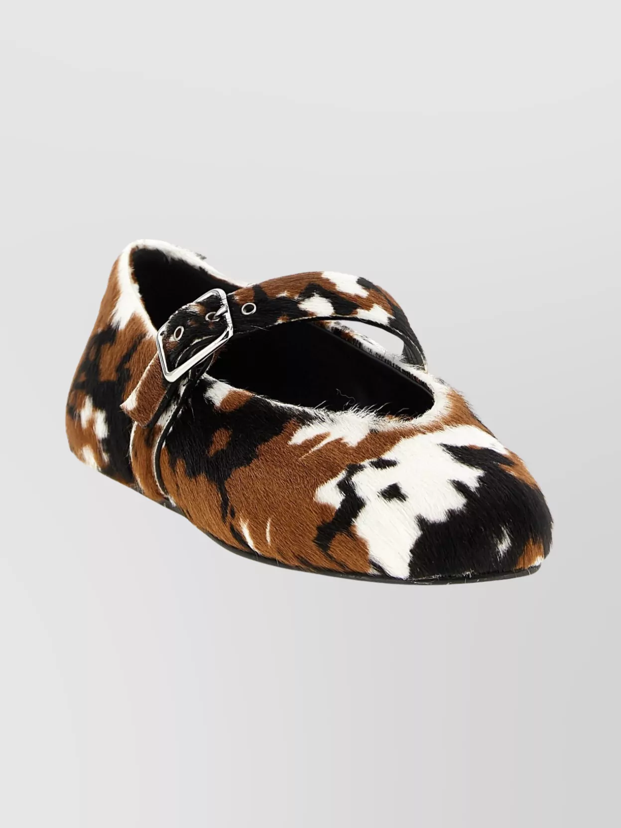 Le Silla Animal Print Round Toe Ballet Flats In Multi