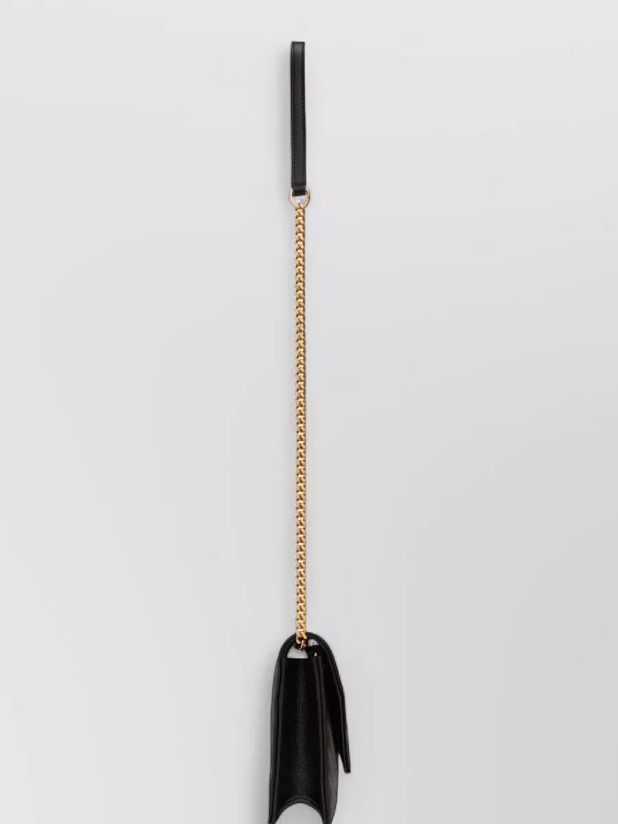 Saint Laurent Chain Wallet Chevron Pattern