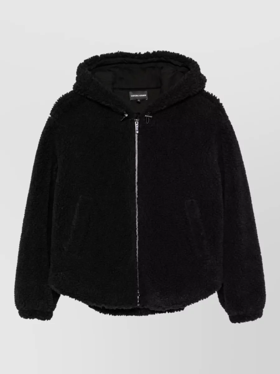 Emporio Armani Faux Fur Hooded Jacket
