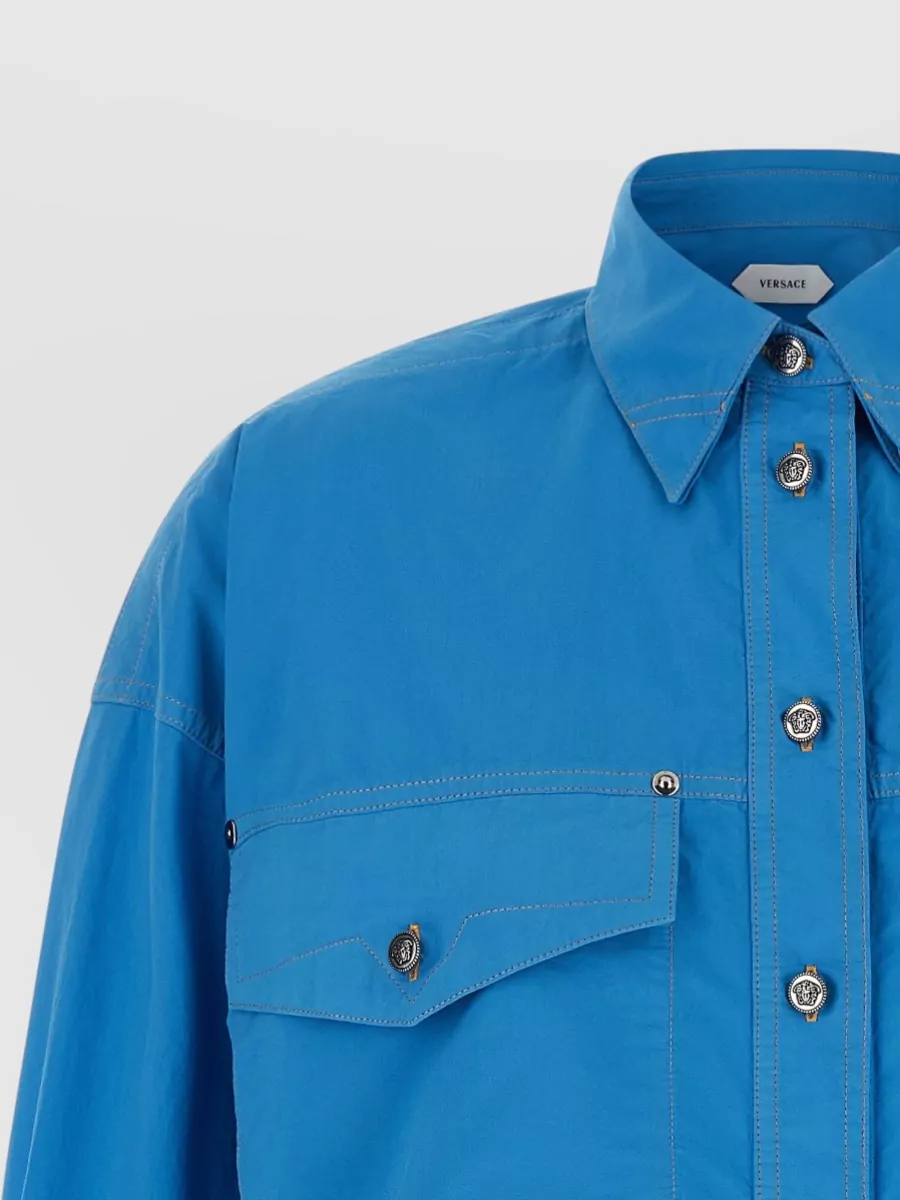 Versace Cropped Cotton Shirt