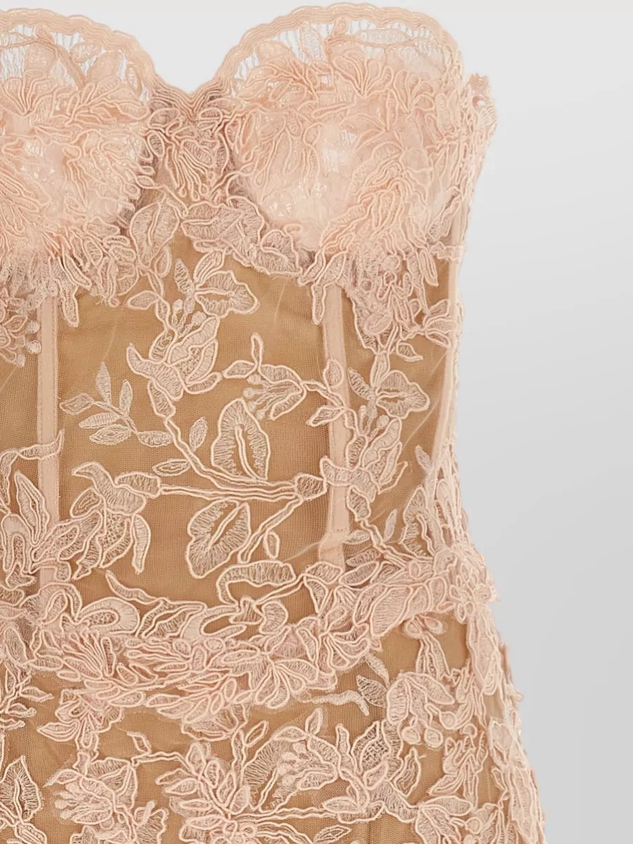 Ermanno Scervino Off-The-Shoulder Lace Midi Dress