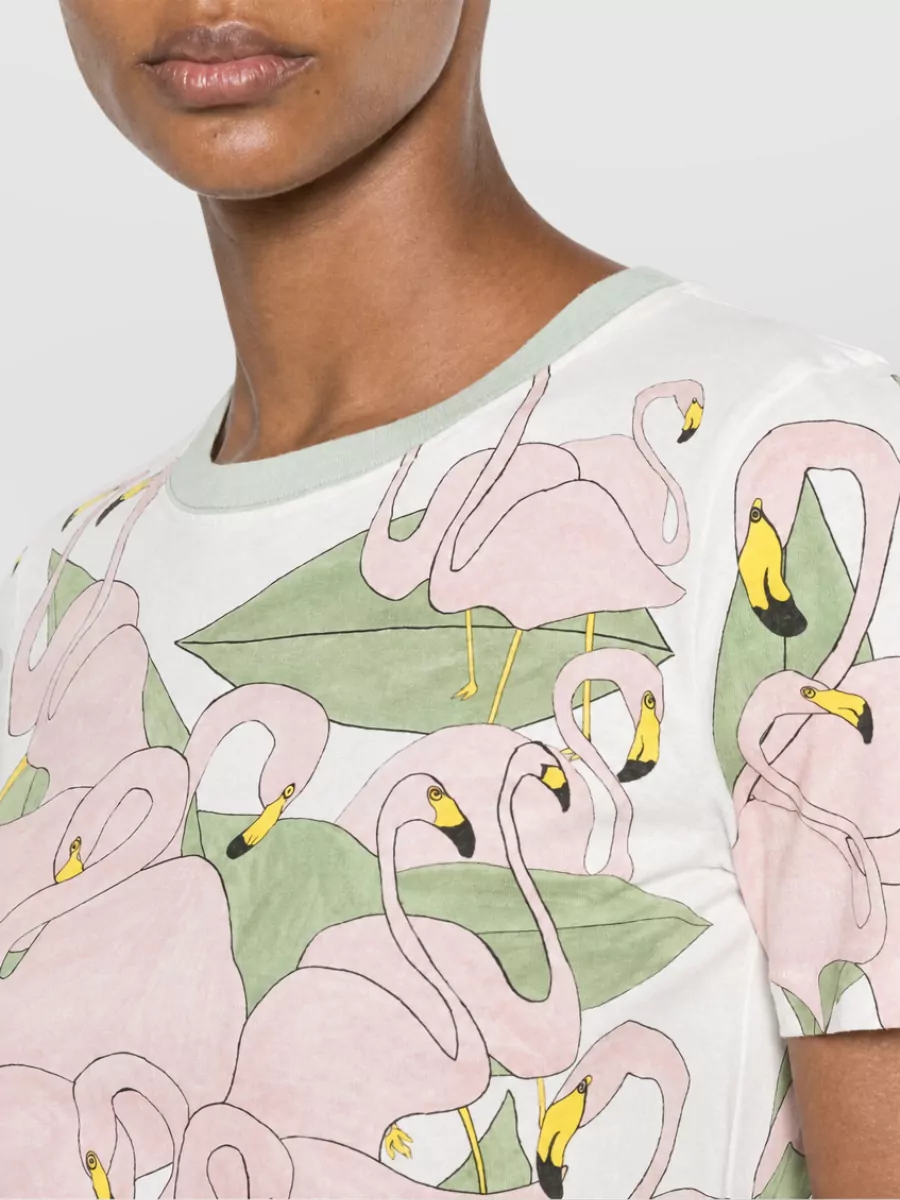 Chloé Flamingo Print T-Shirt