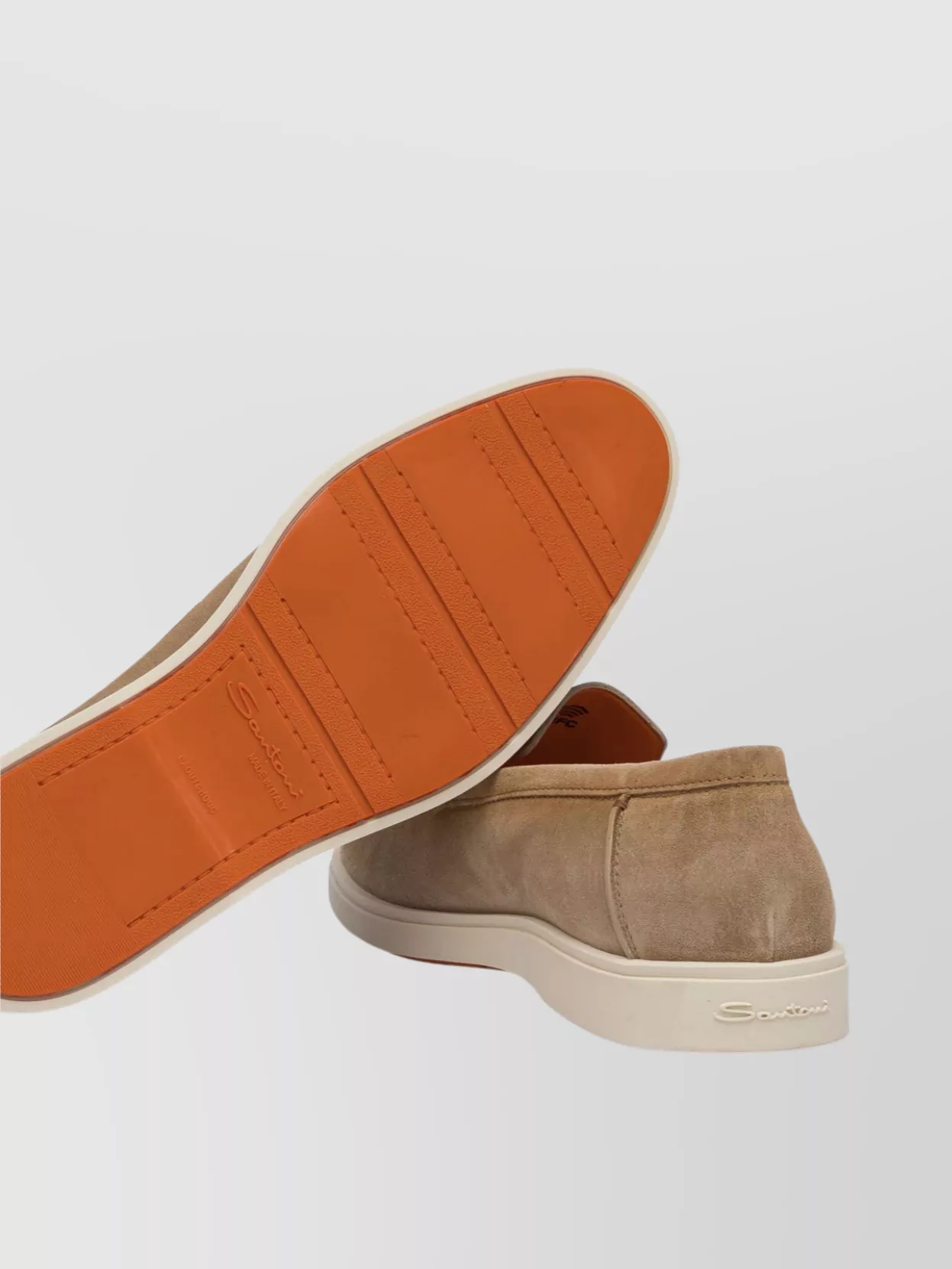 Santoni Slip-on Shoes With Round Toe And Rubber Sole