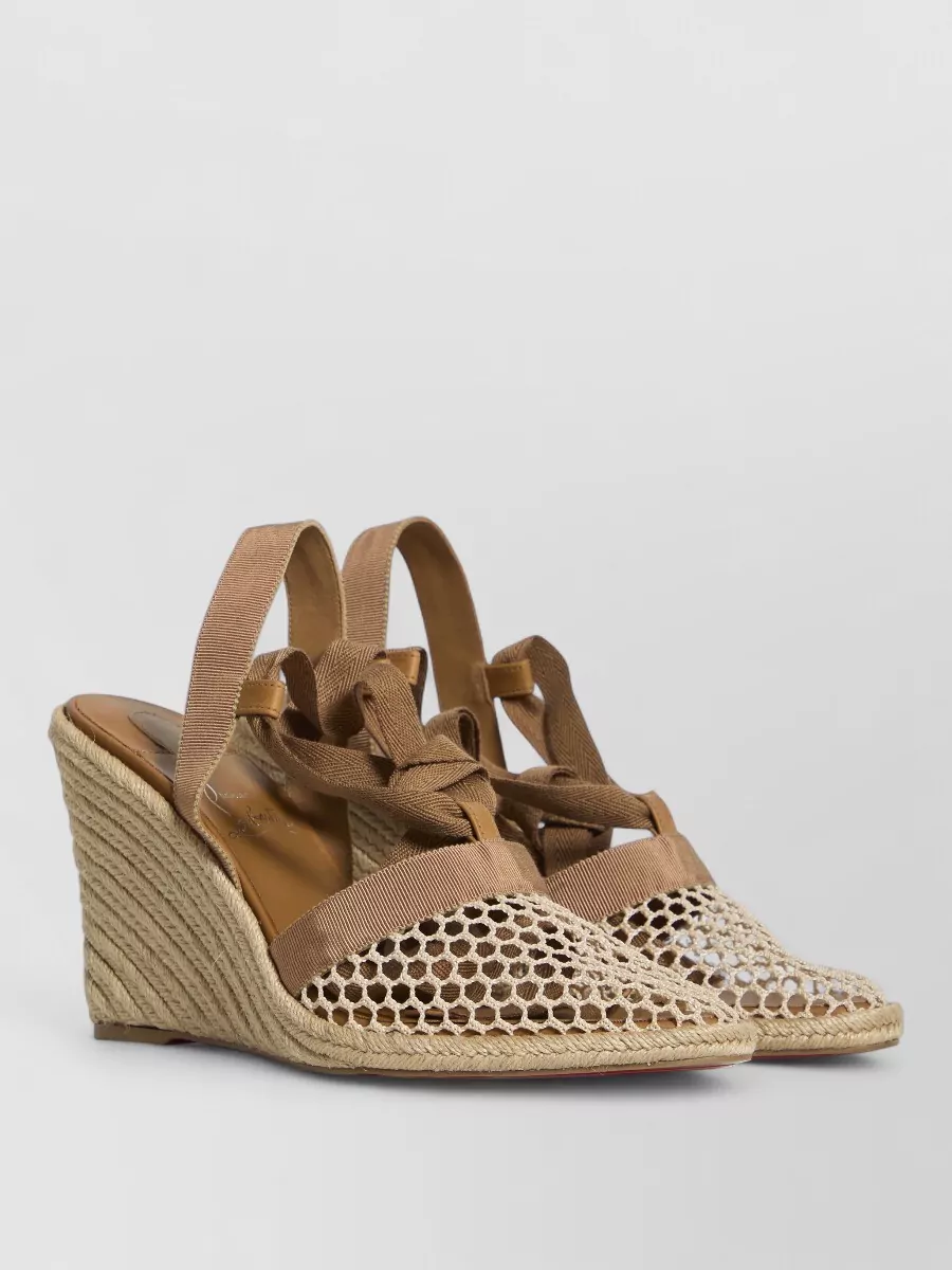 Christian Louboutin Mesh Espadrille Sandals