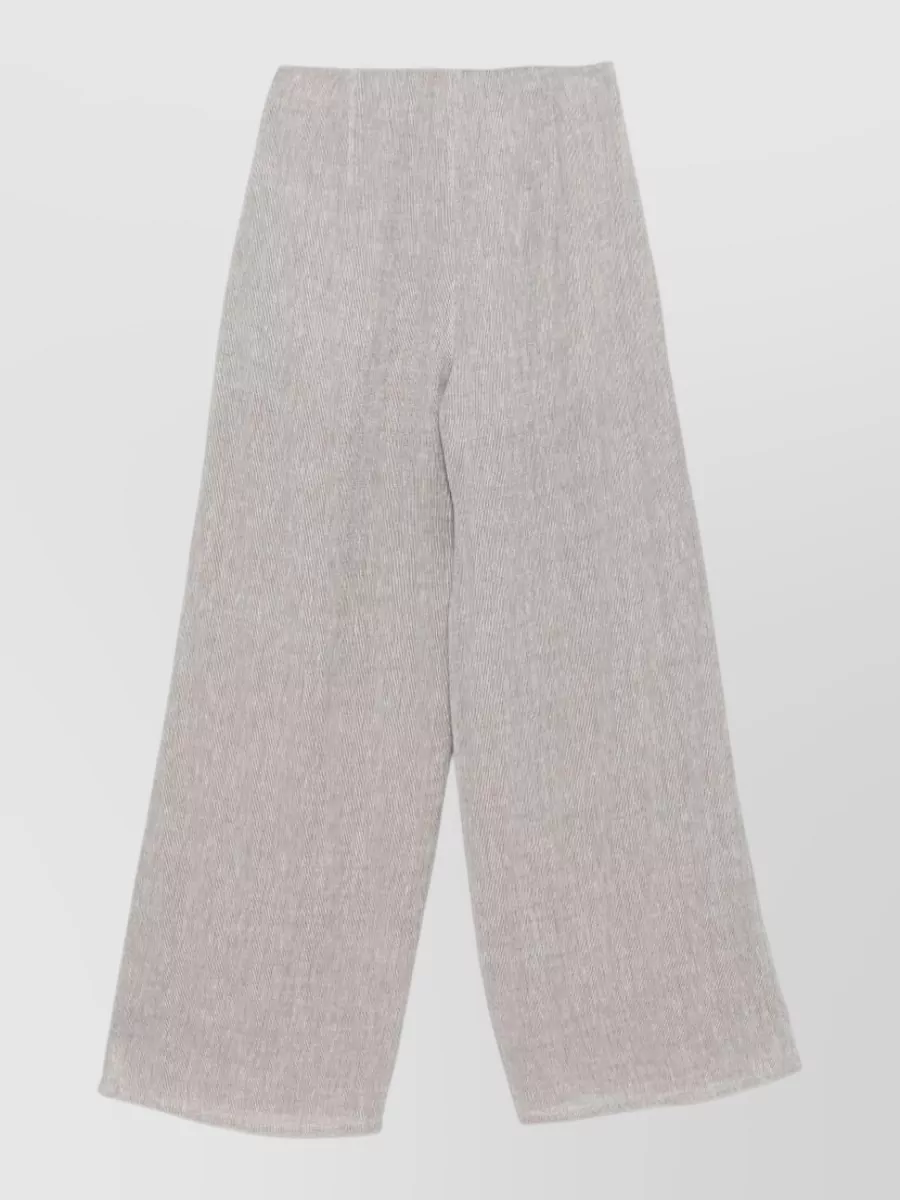 Emporio Armani linen wide-leg trousers