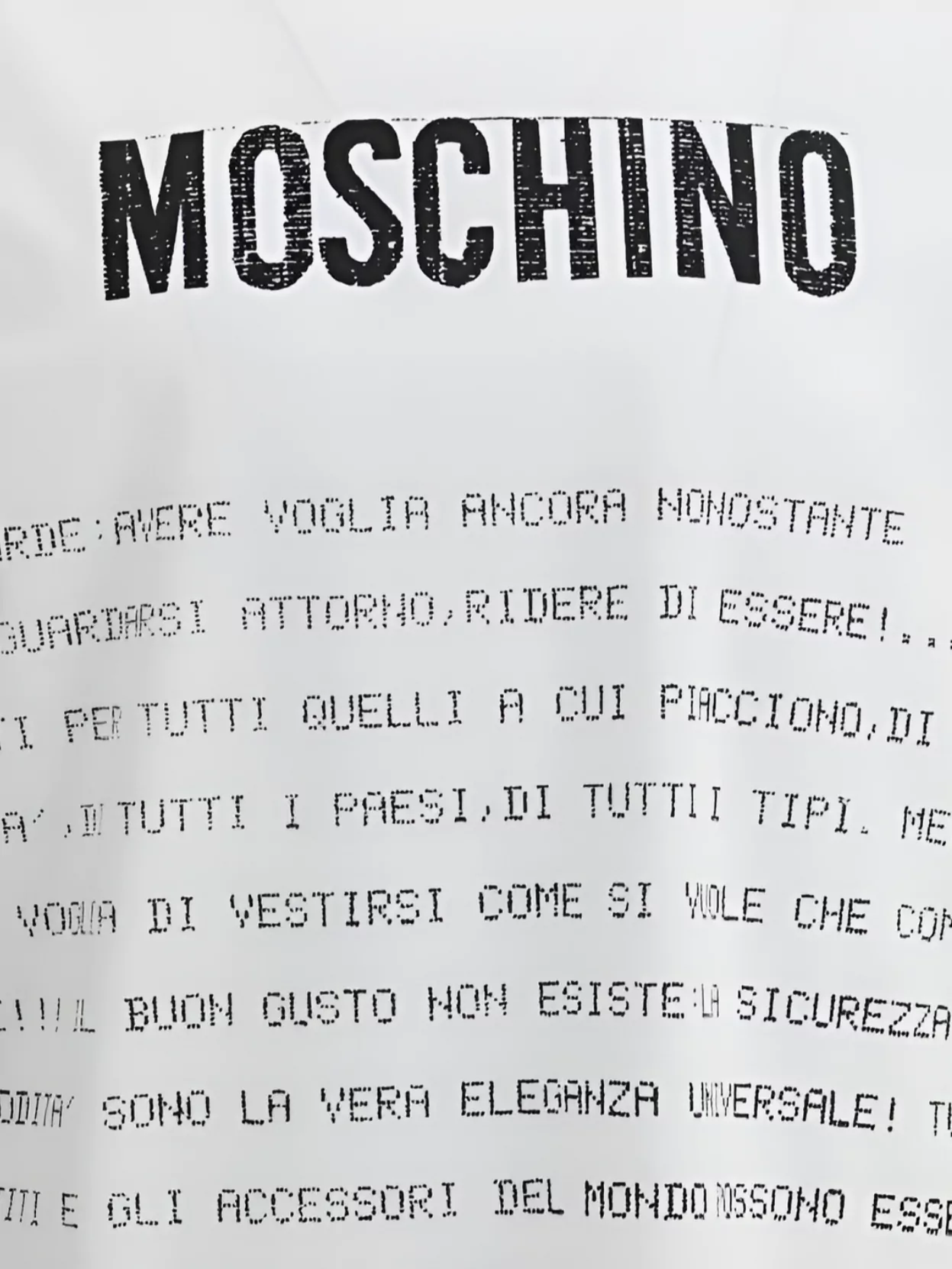 Moschino T-shirt With Lettering Print In White